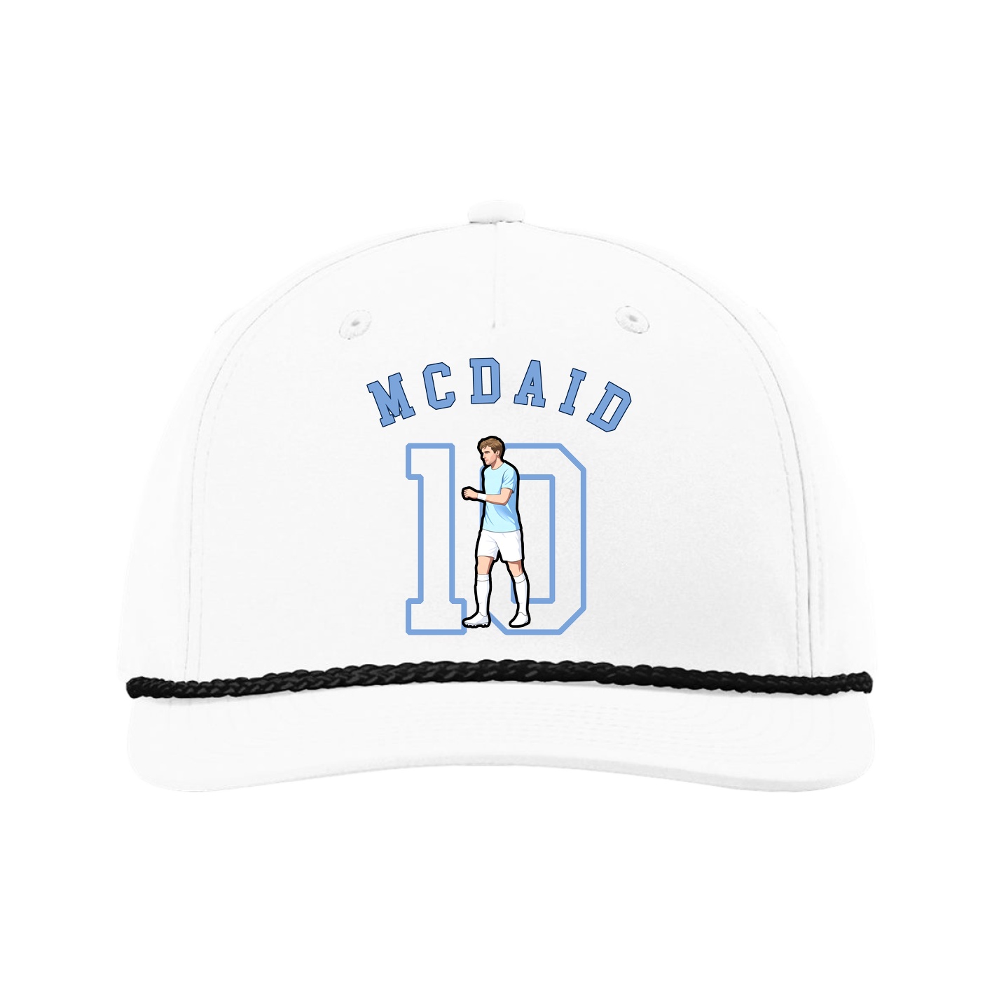 Five-Panel Classic Rope Cap — Shirsey Arch in White