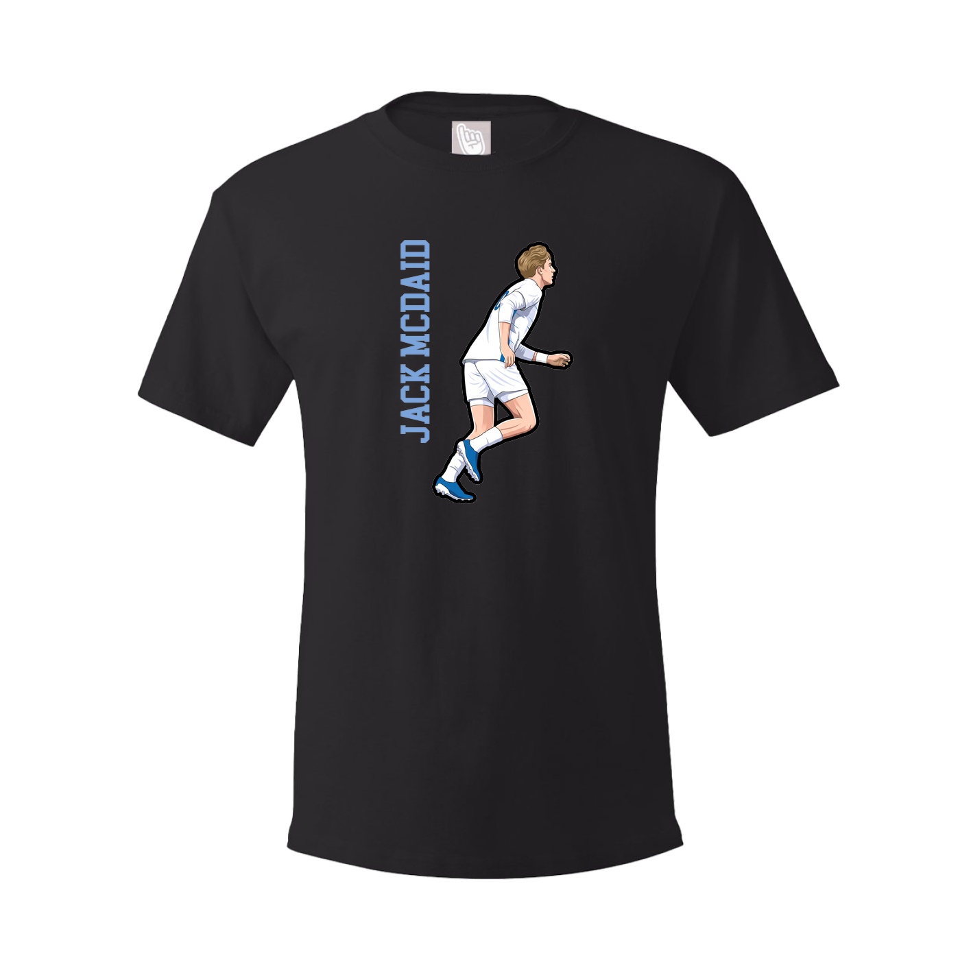 Youth Tee — Name Vertical in Black