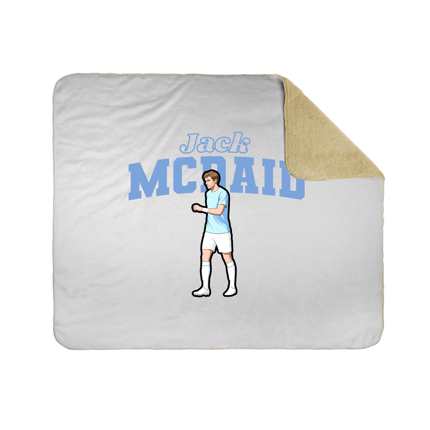Throw Blanket — Name Arch in White