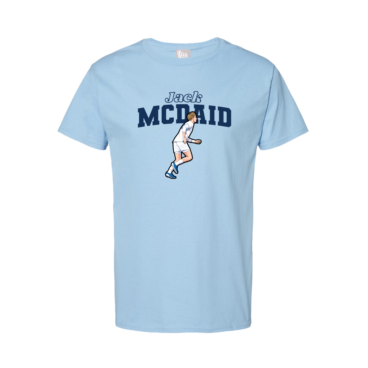Youth Tee — Name Arch in Light Blue