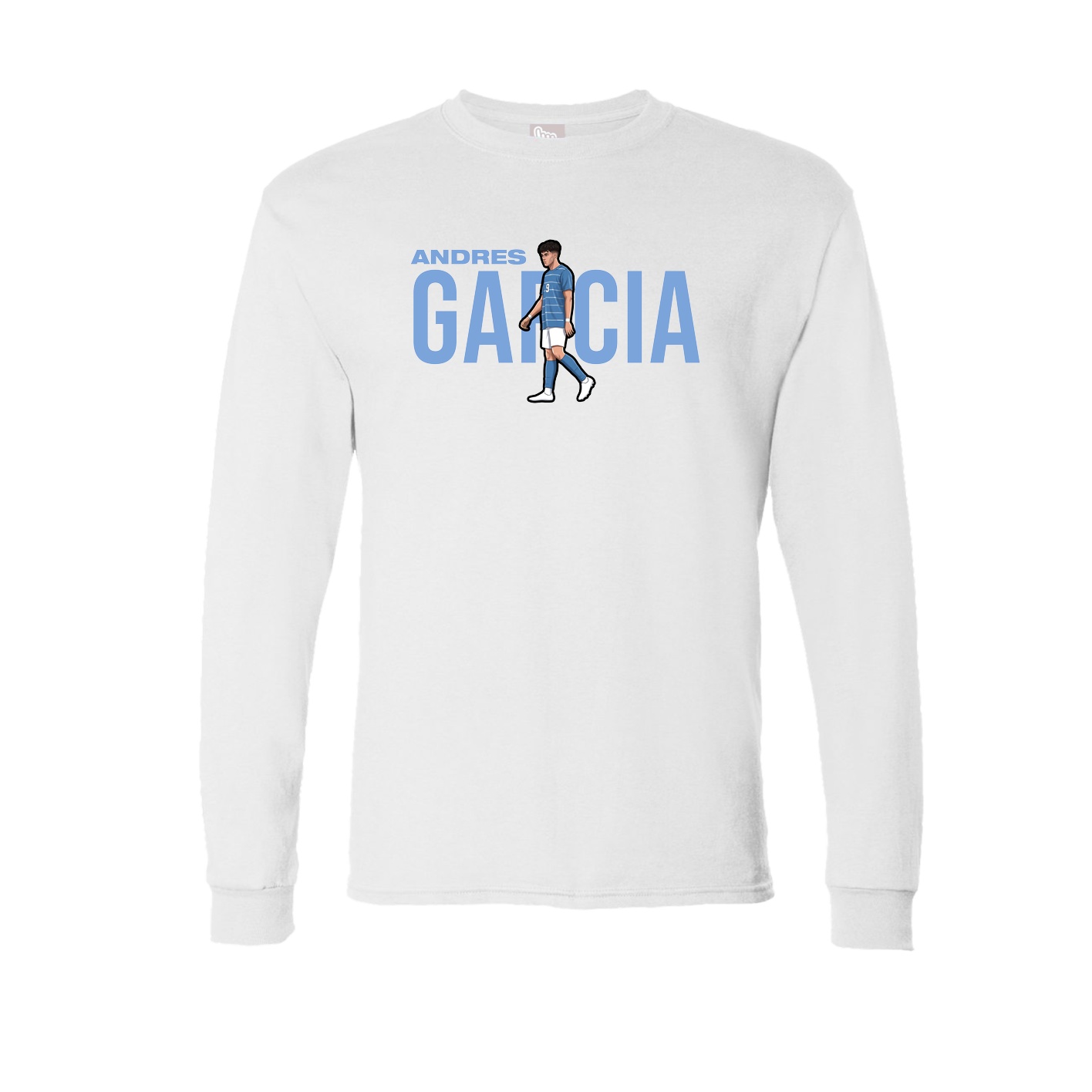 Long Sleeve Tee — Player Name in White