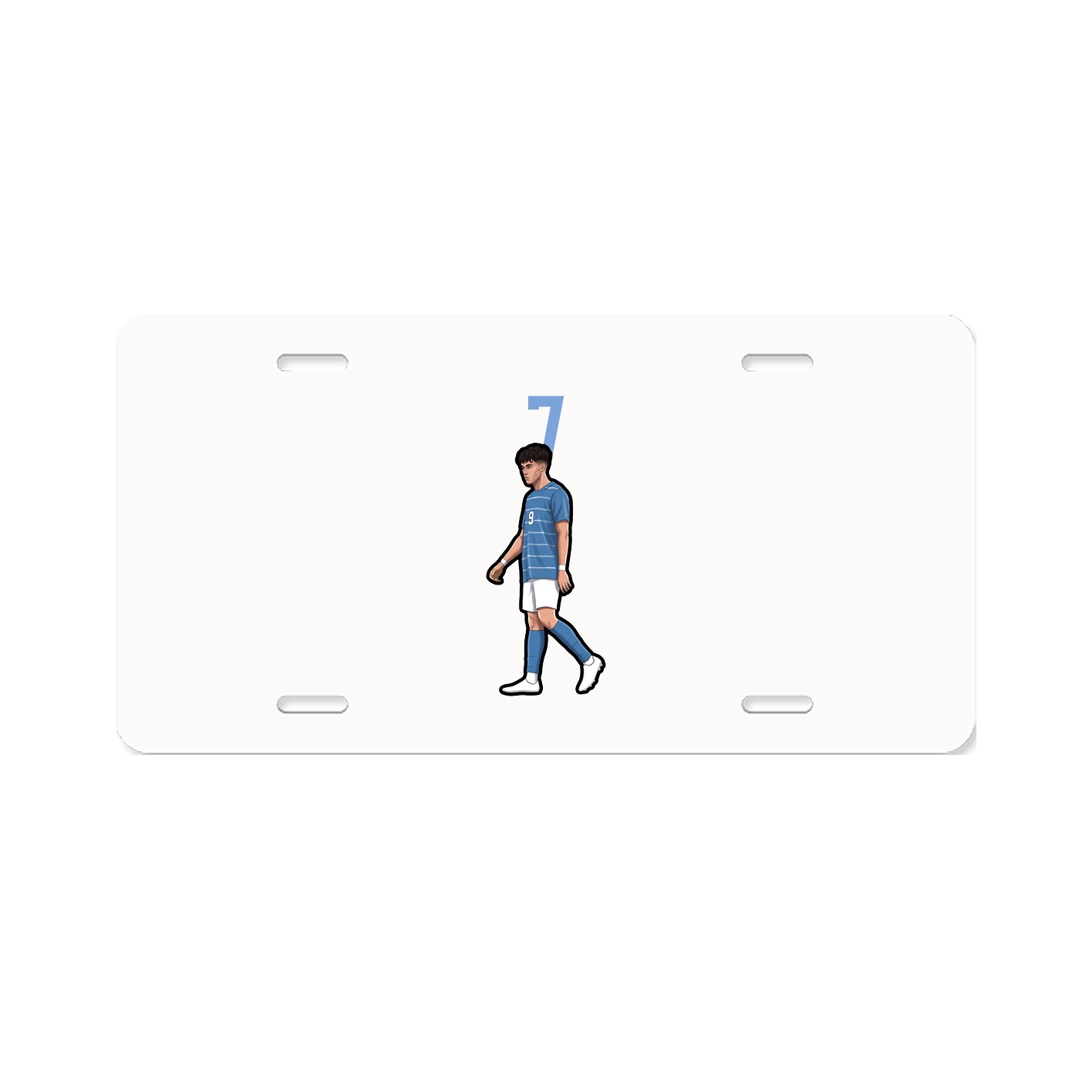 License Plate — Number Top in Classic