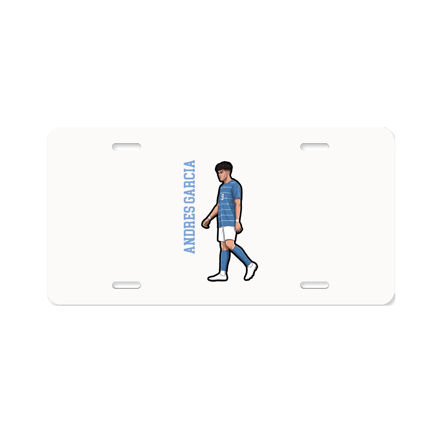 License Plate — Name Vertical in Classic