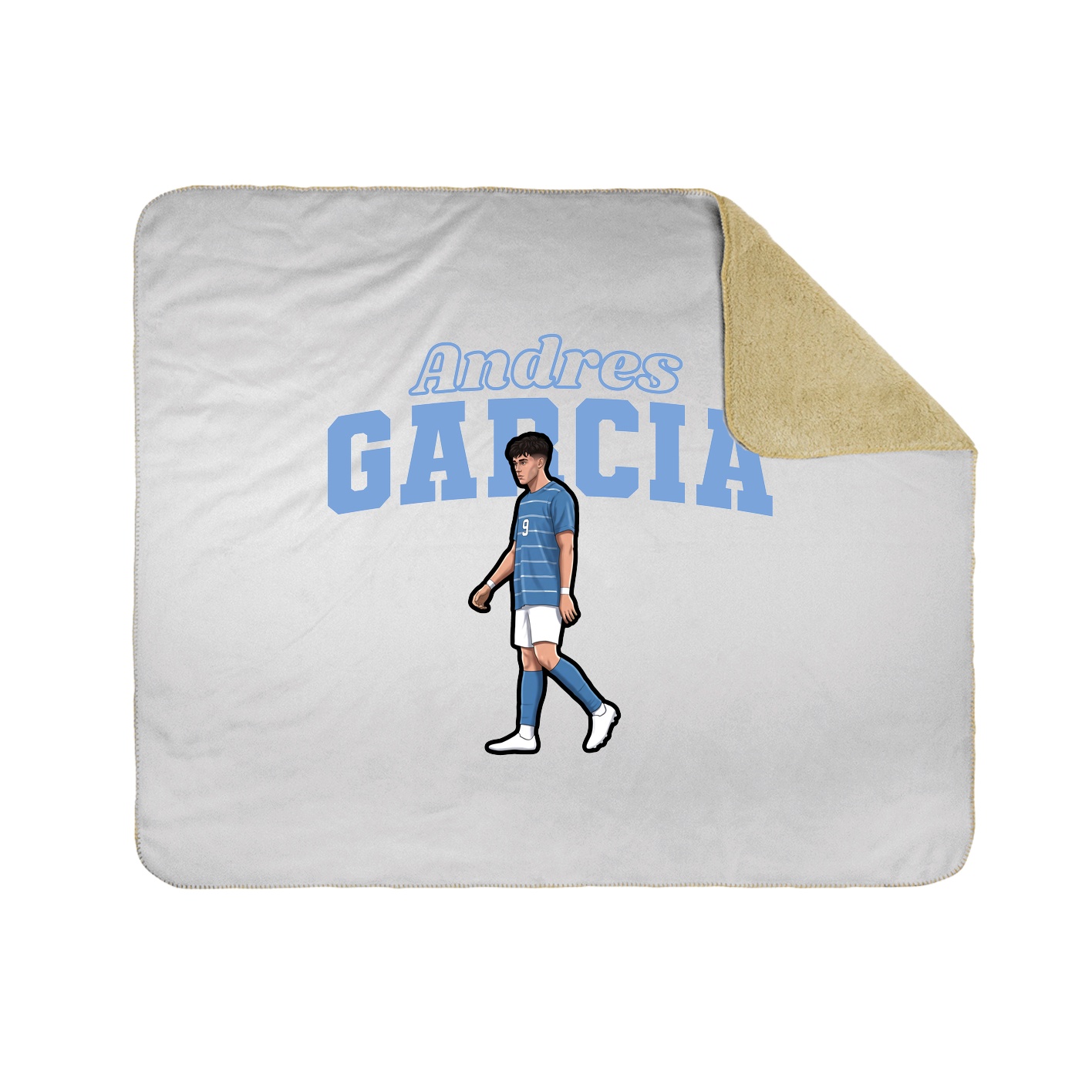 Throw Blanket — Name Arch in White