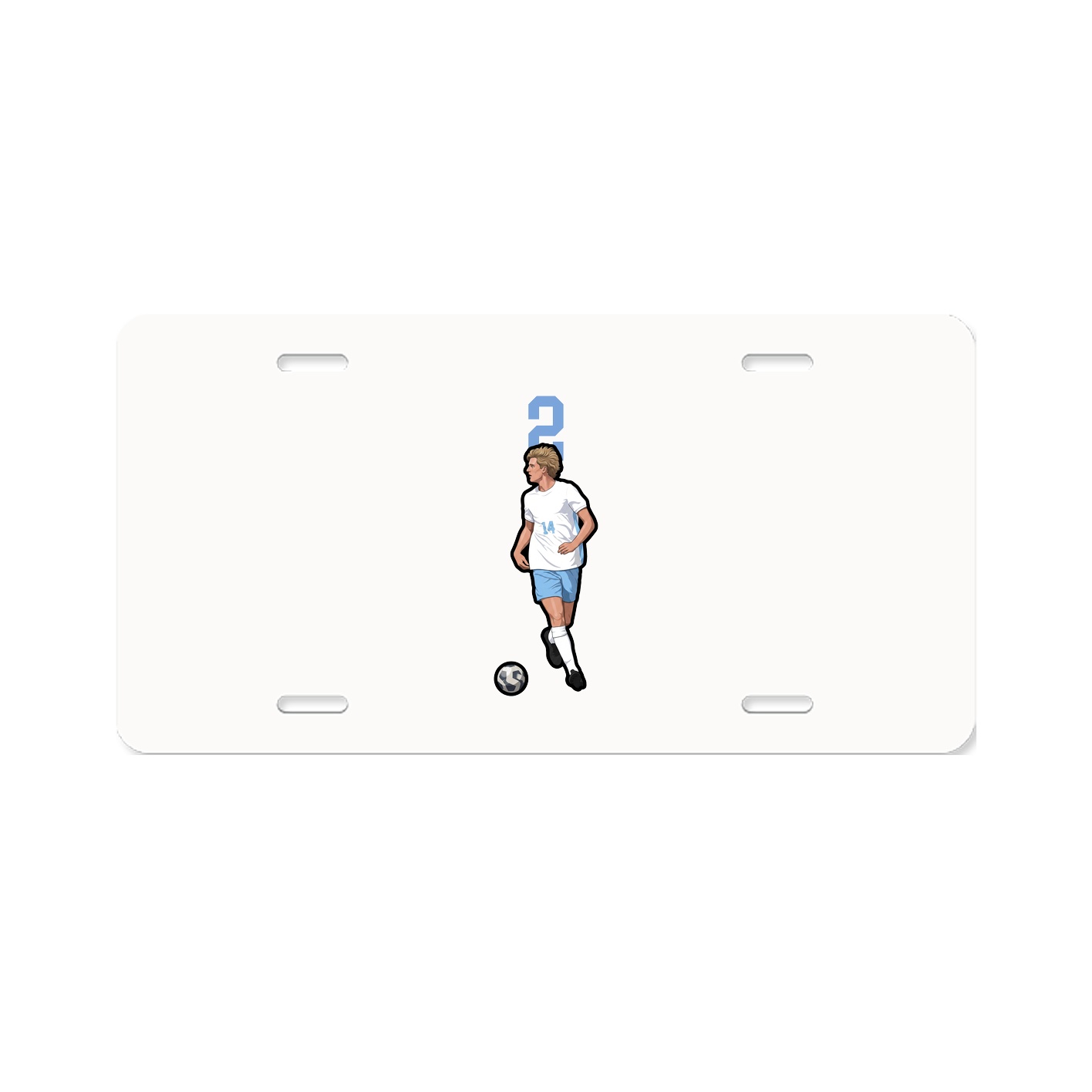 License Plate — Number Top in Classic