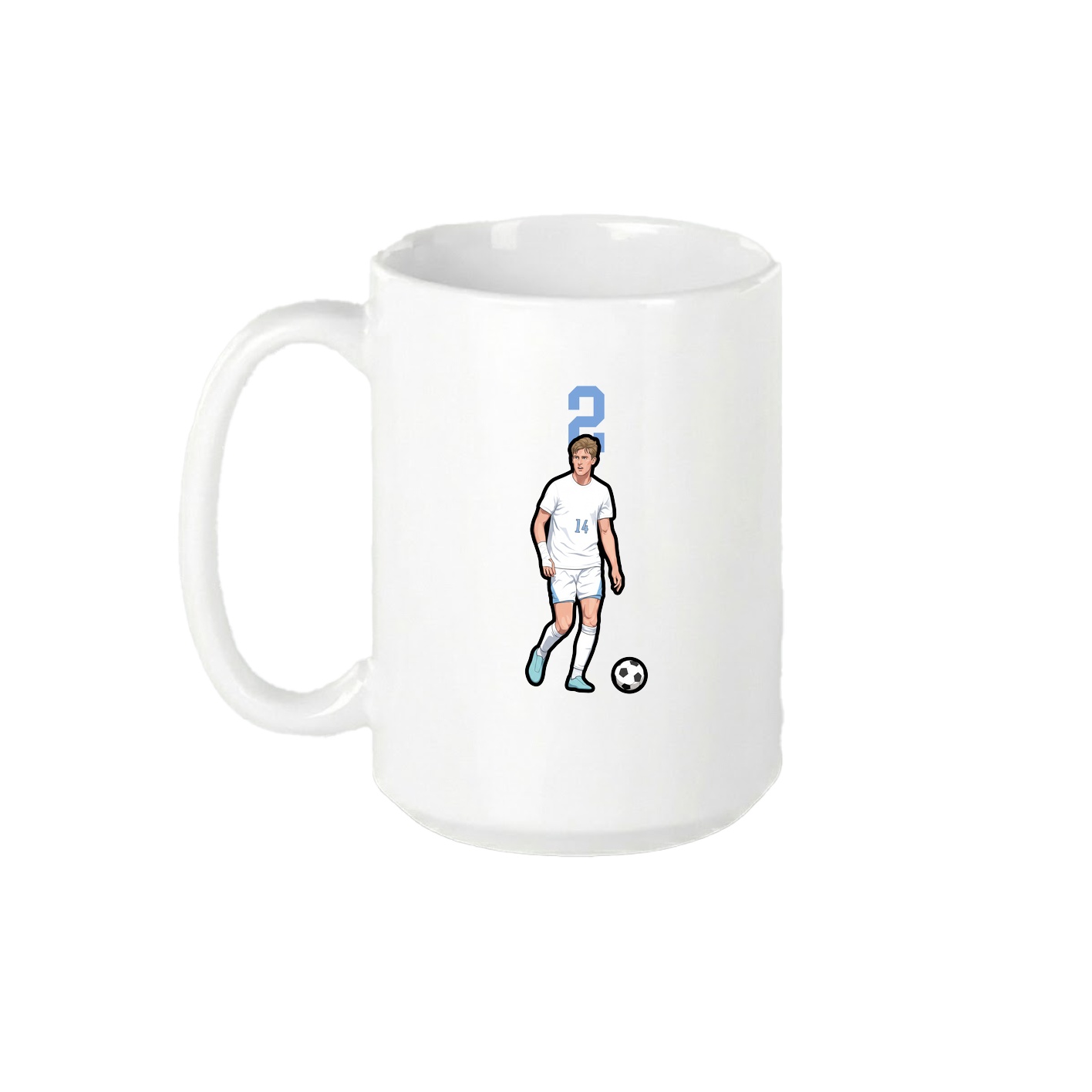 15oz Coffee Mug — Number Top in White