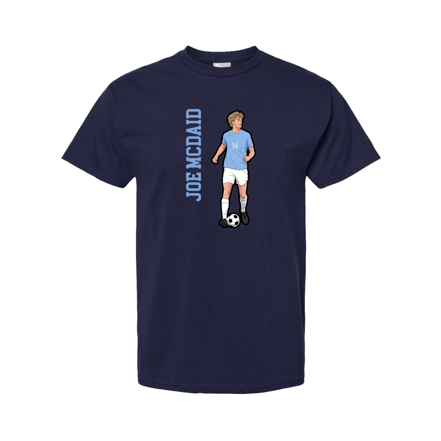 Youth Tee — Name Vertical in Navy