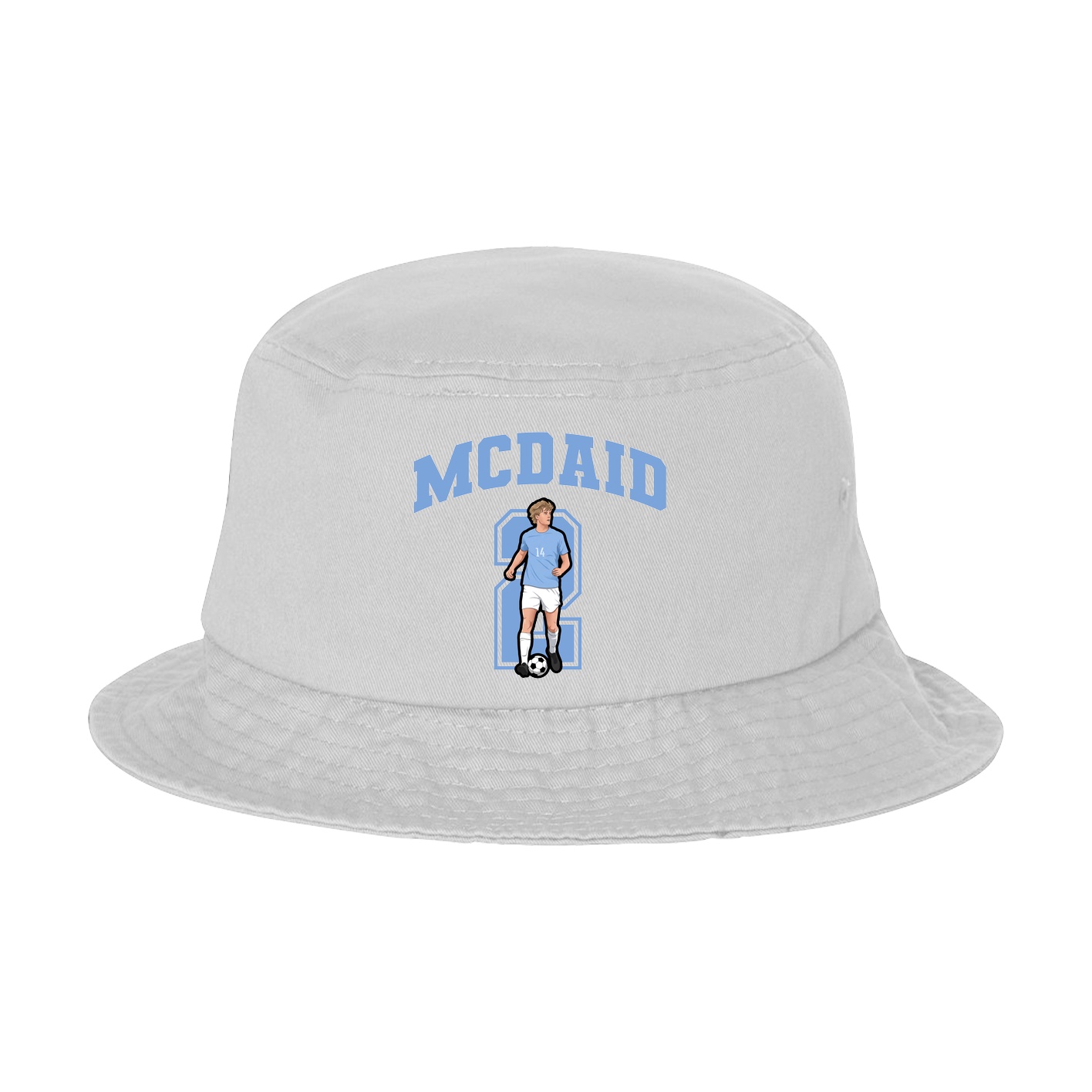 Bucket Cap — Number in White