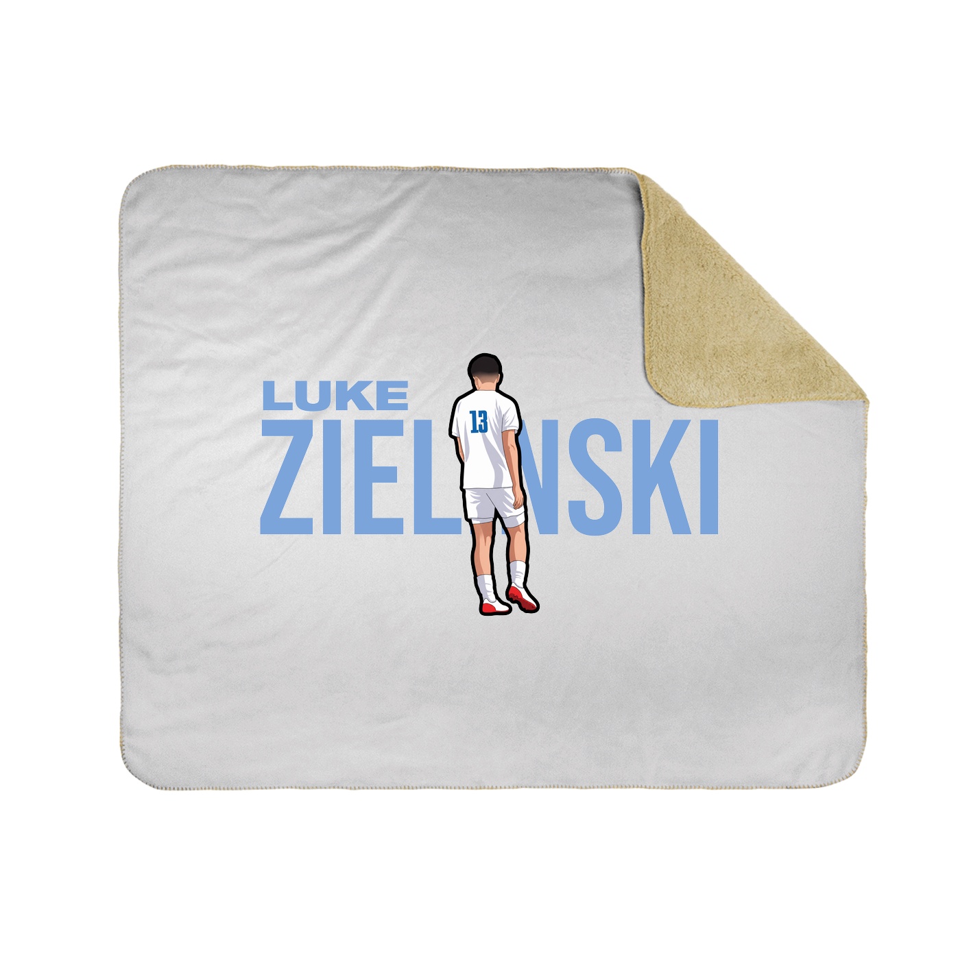 Throw Blanket — Player Name in White