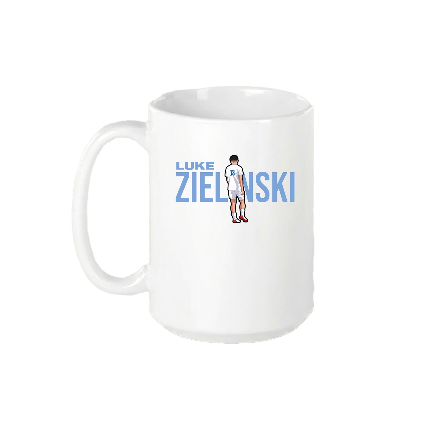 15oz Coffee Mug — Player Name in White