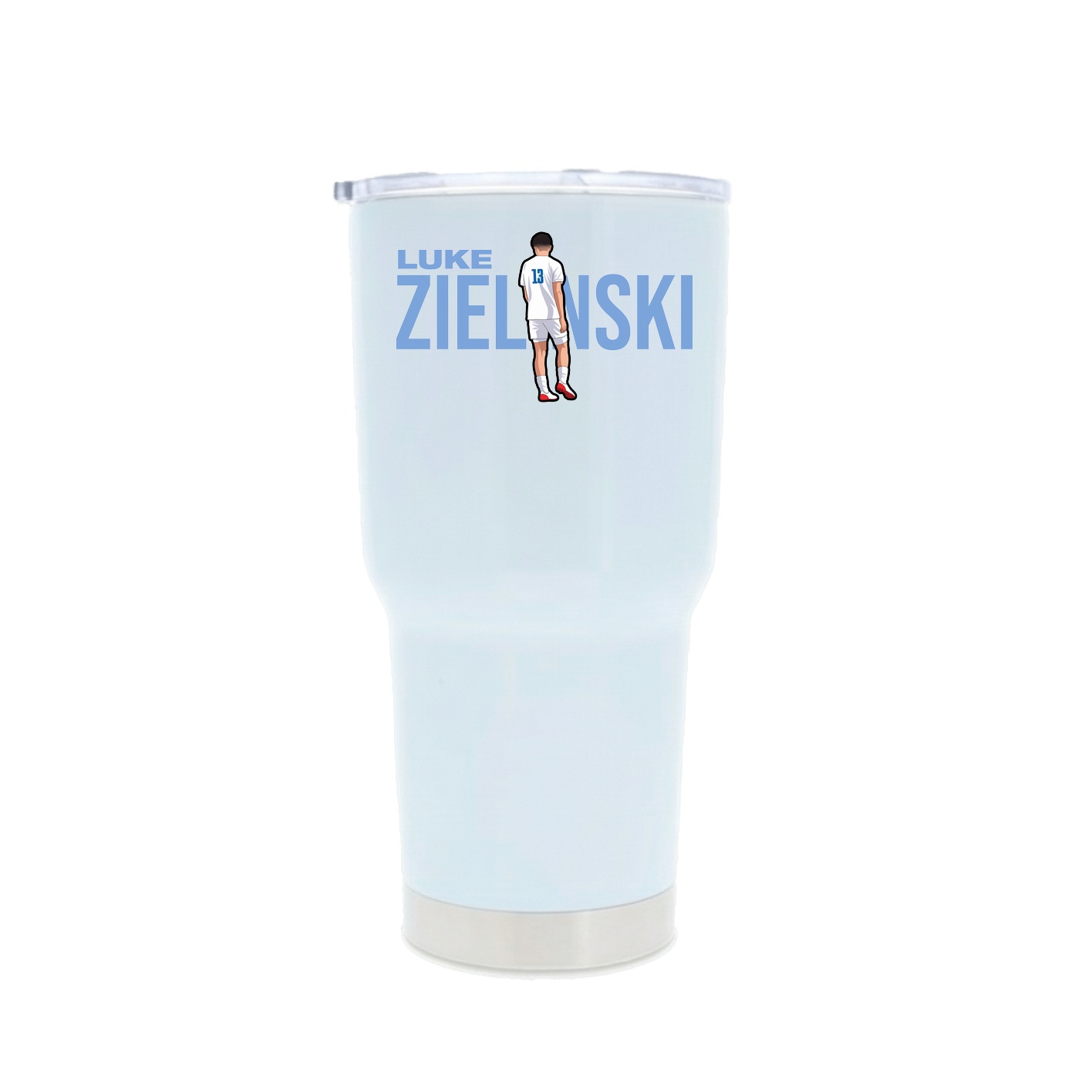 30oz Stainless Steel Tumbler — Player Name in White