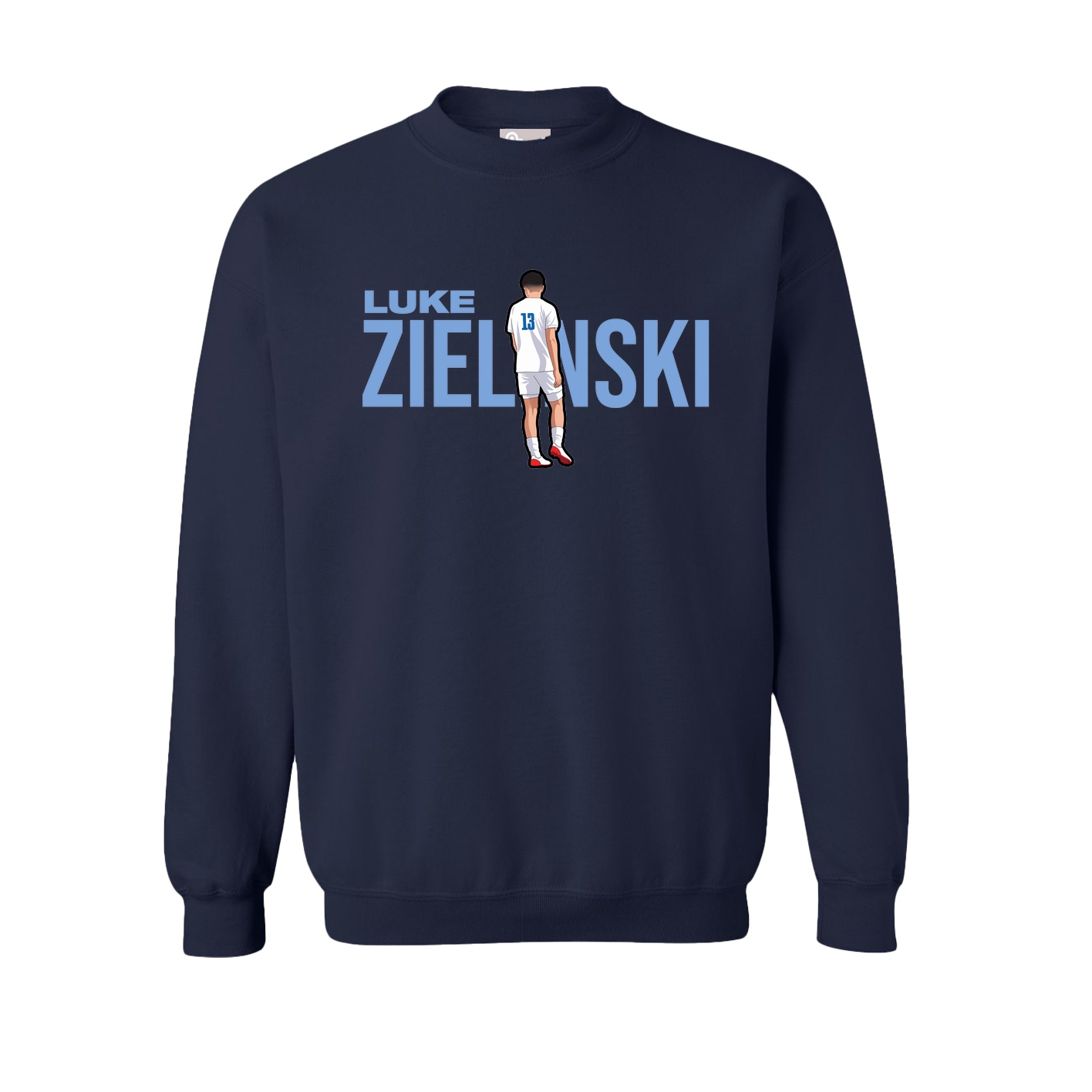 Fleece Crew — Player Name in Navy
