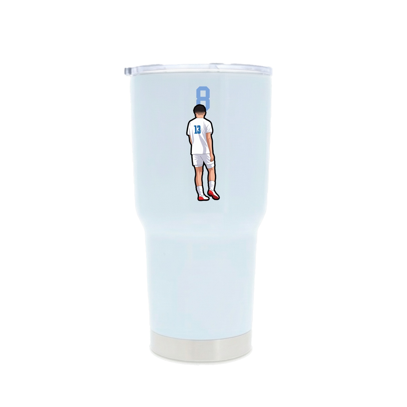 30oz Stainless Steel Tumbler — Number Top in White