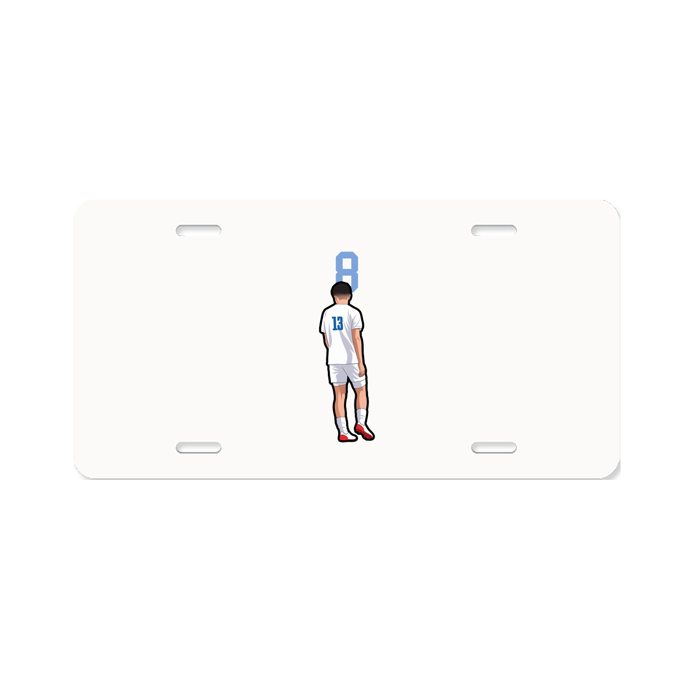 License Plate — Number Top in Classic