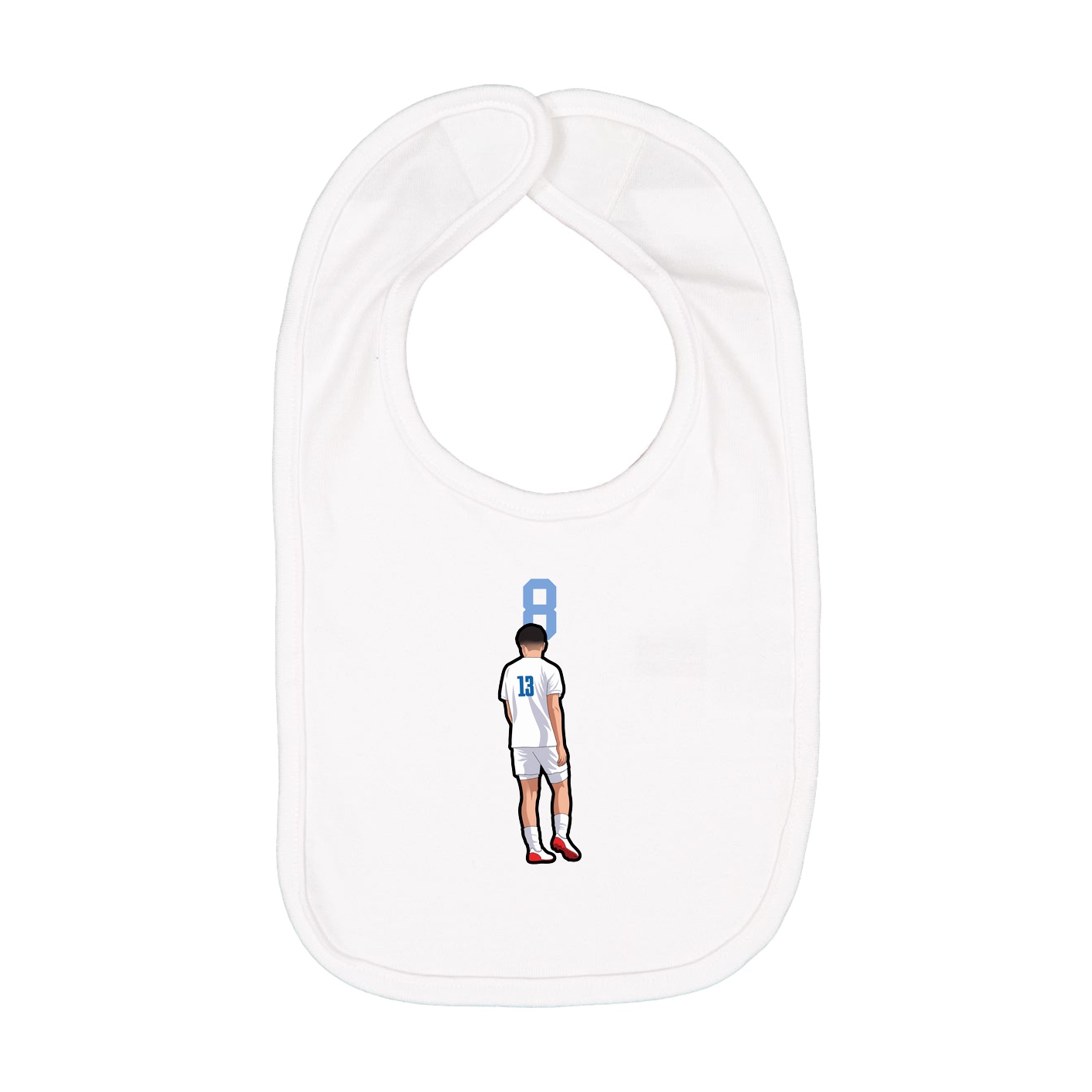 Infant Bib — Number Top in White