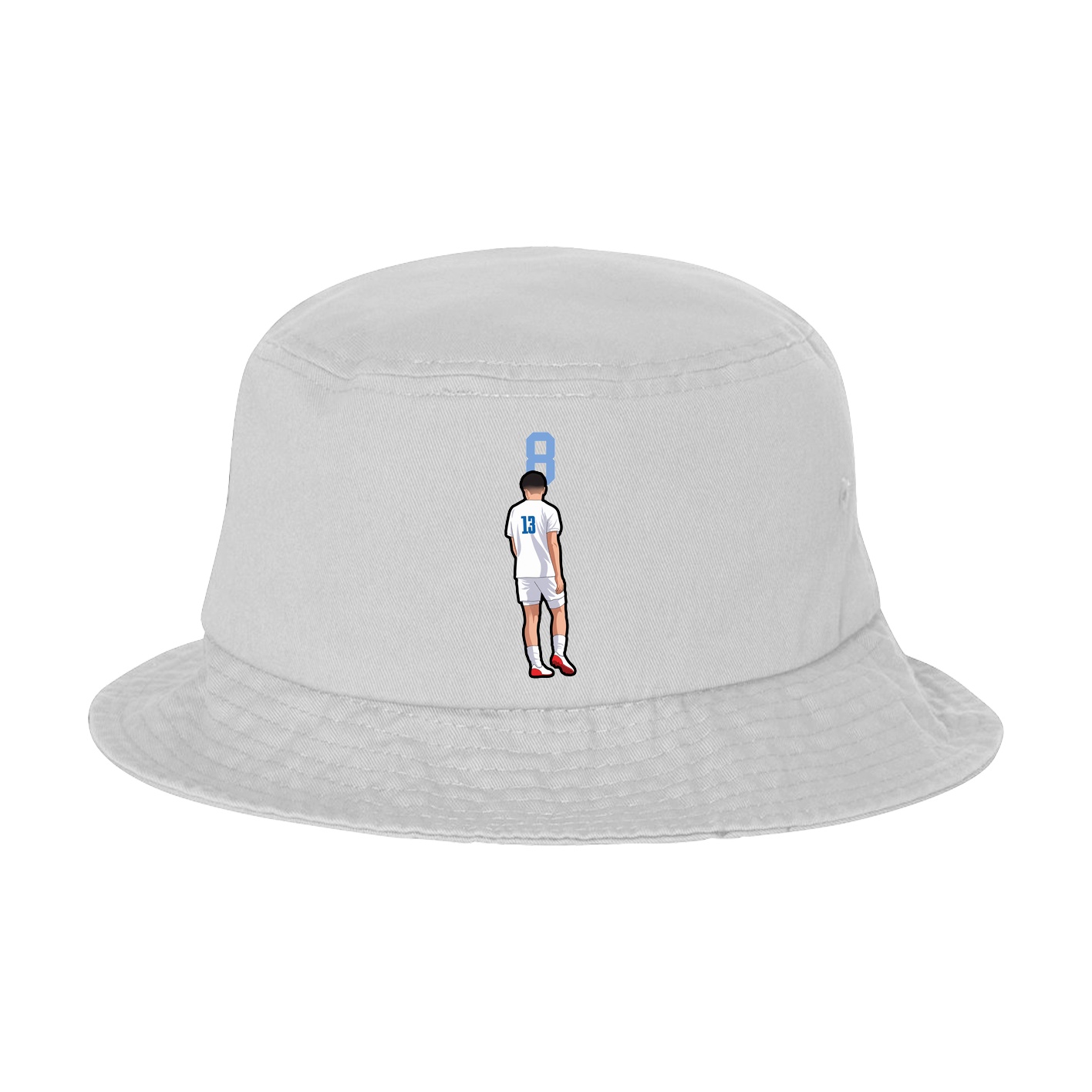 Bucket Cap — Number Top in White