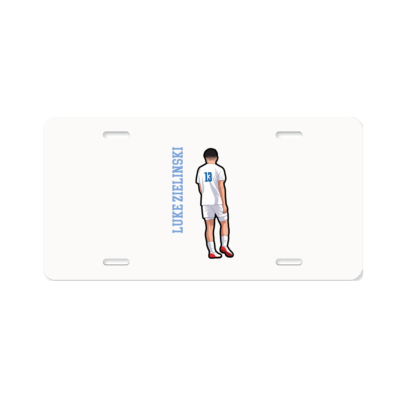 License Plate — Name Vertical in Classic