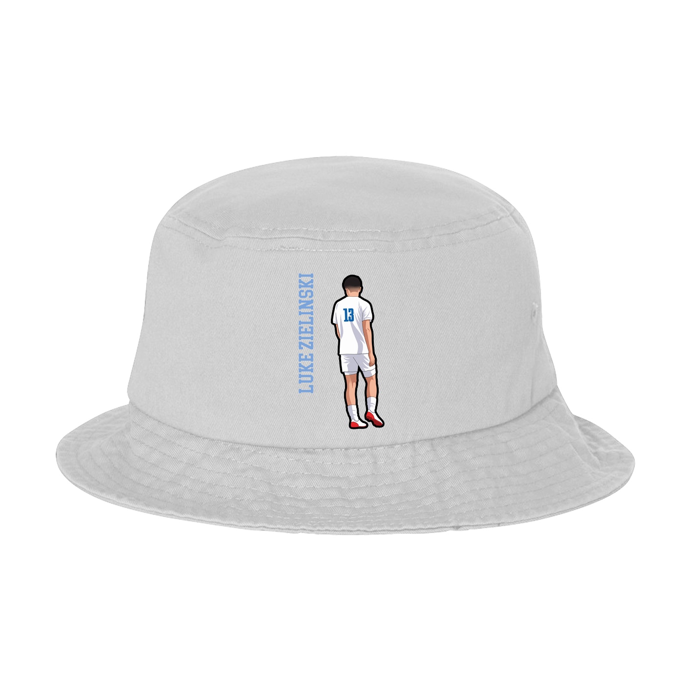 Bucket Cap — Name Vertical in White