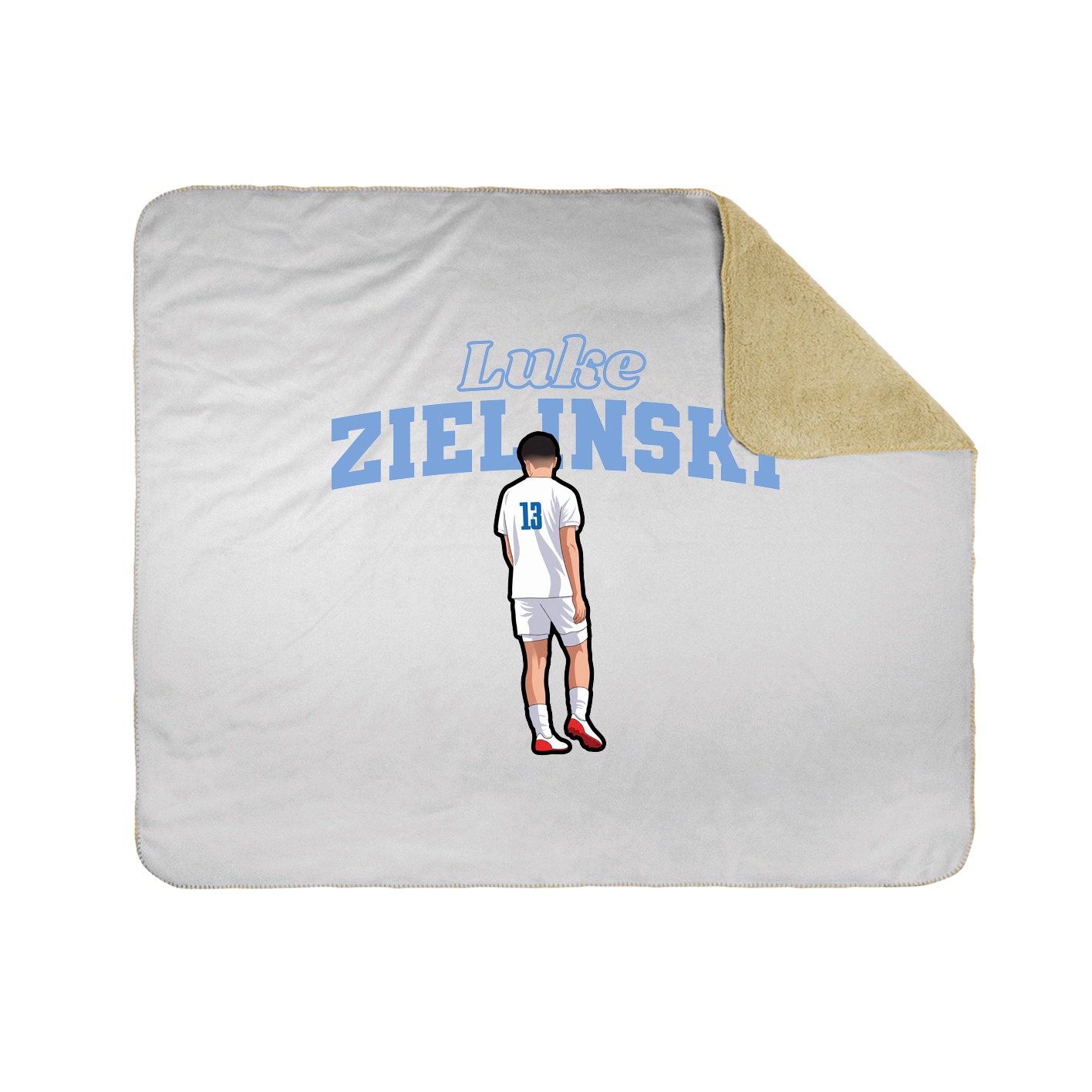 Throw Blanket — Name Arch in White