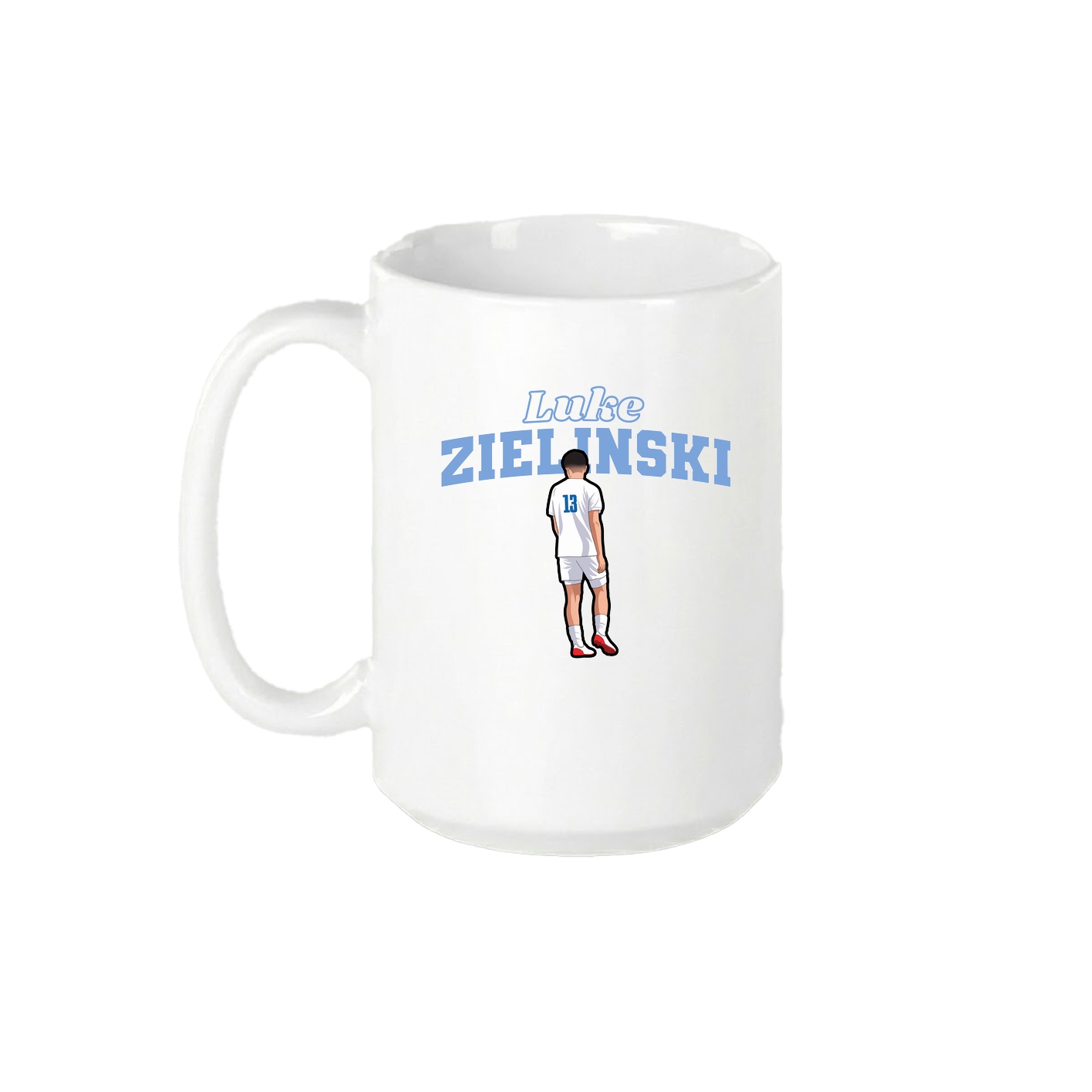 15oz Coffee Mug — Name Arch in White