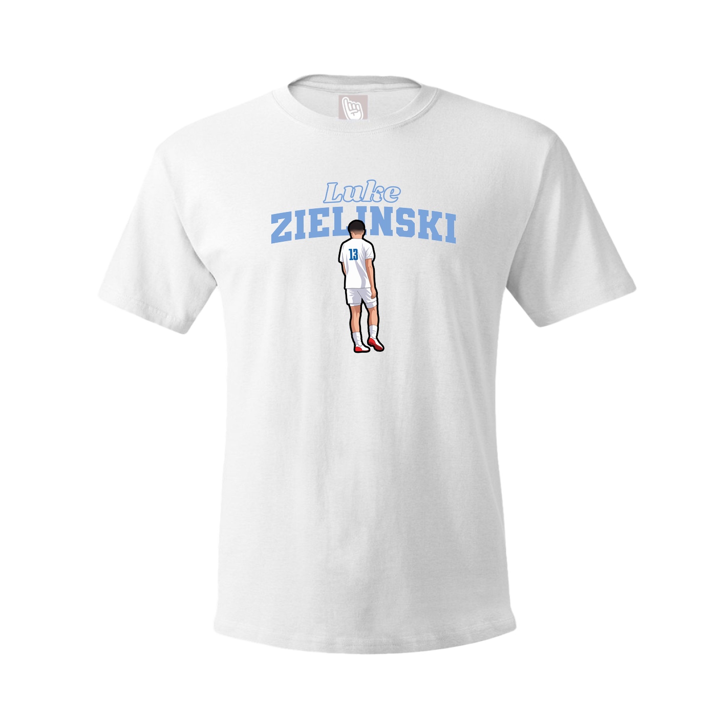 Youth Tee — Name Arch in White