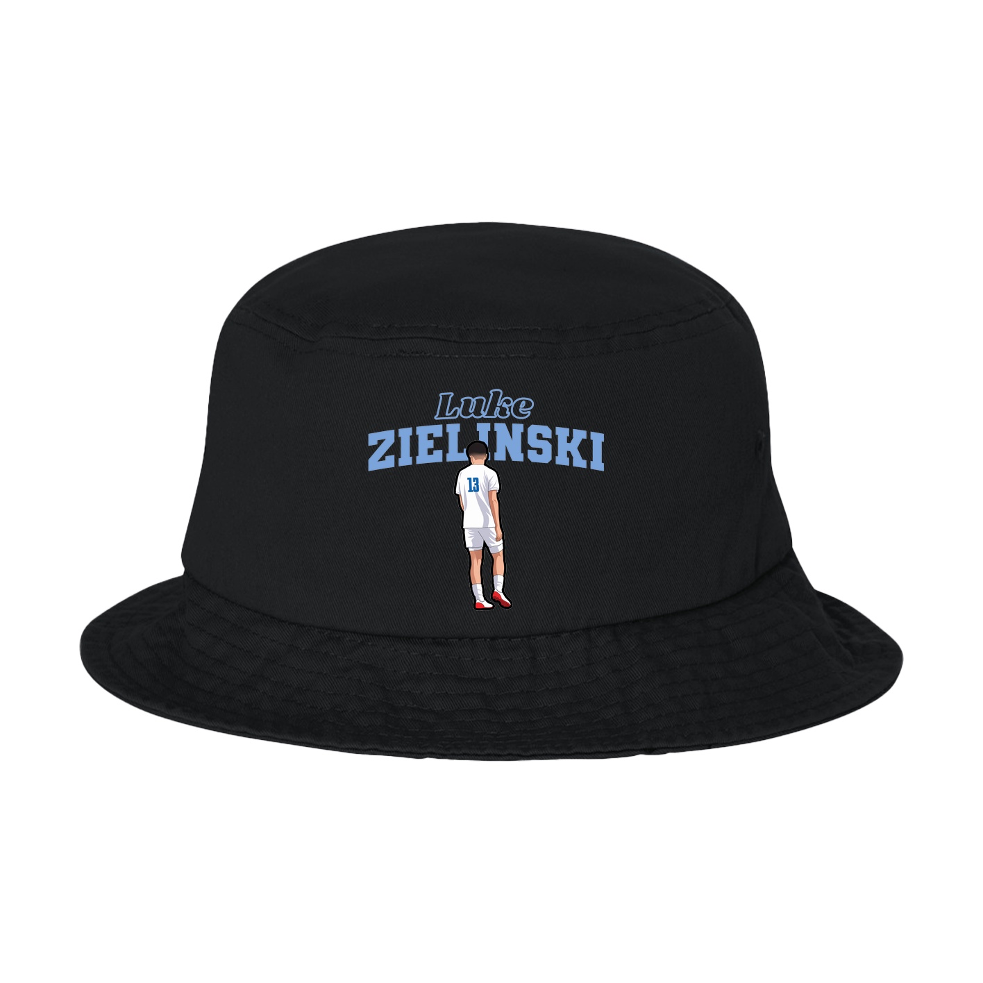 Bucket Cap — Name Arch in Black