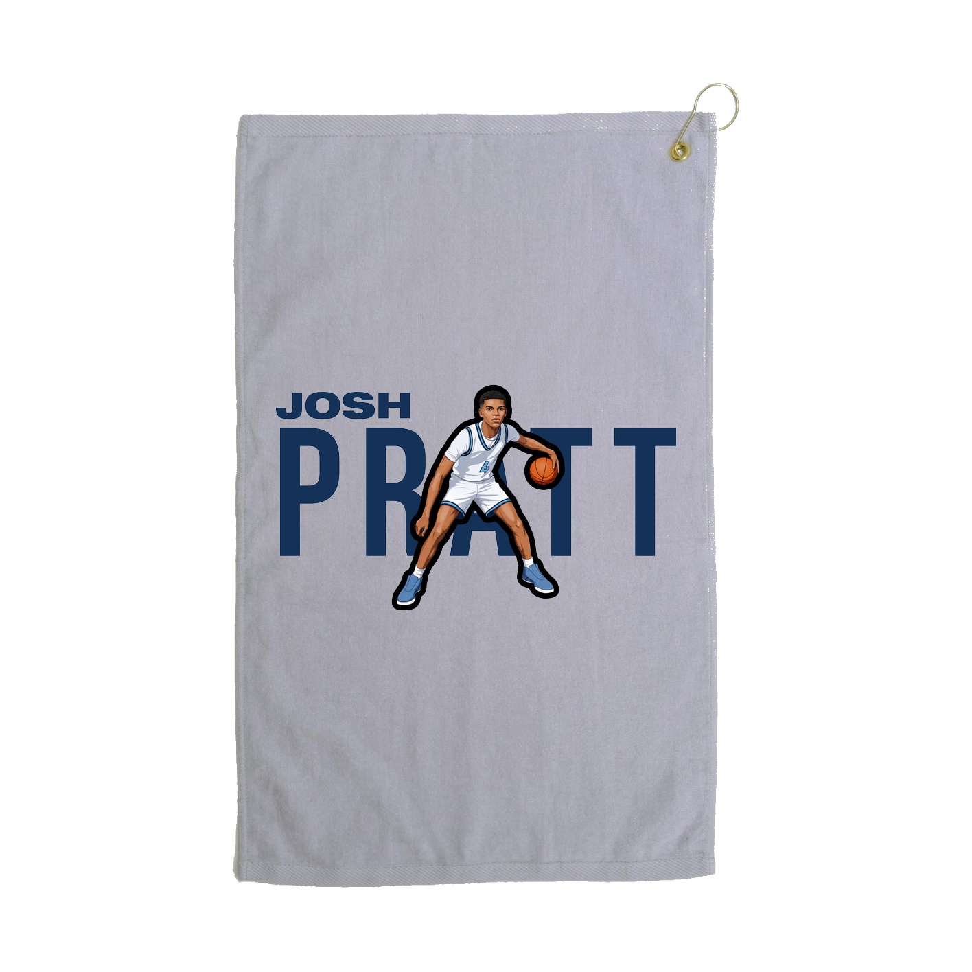 Golf Towel — Player Name in Grey