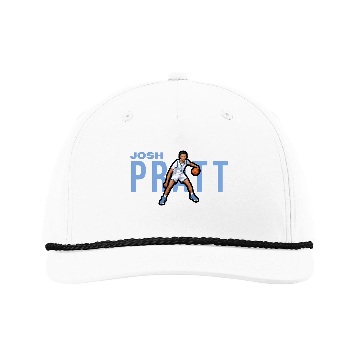 Five-Panel Classic Rope Cap — Player Name in White