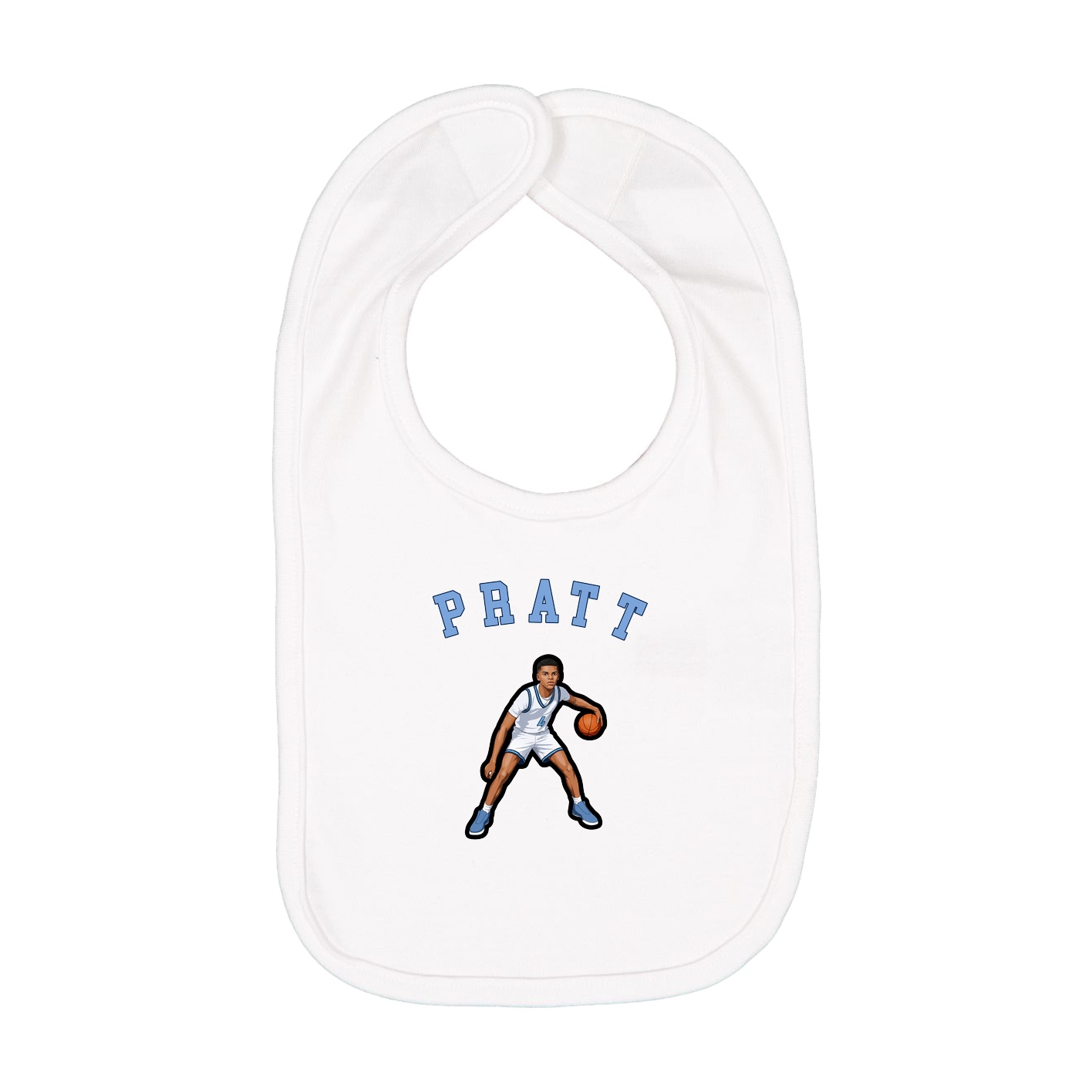 Infant Bib — Shirsey Arch in White