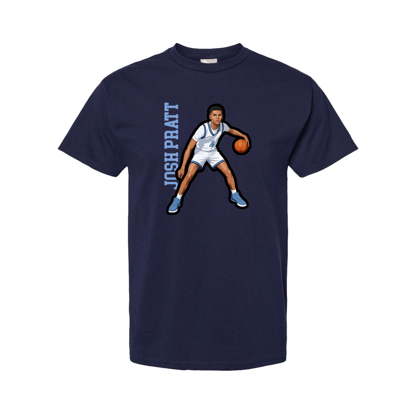 Tee — Name Vertical in Navy