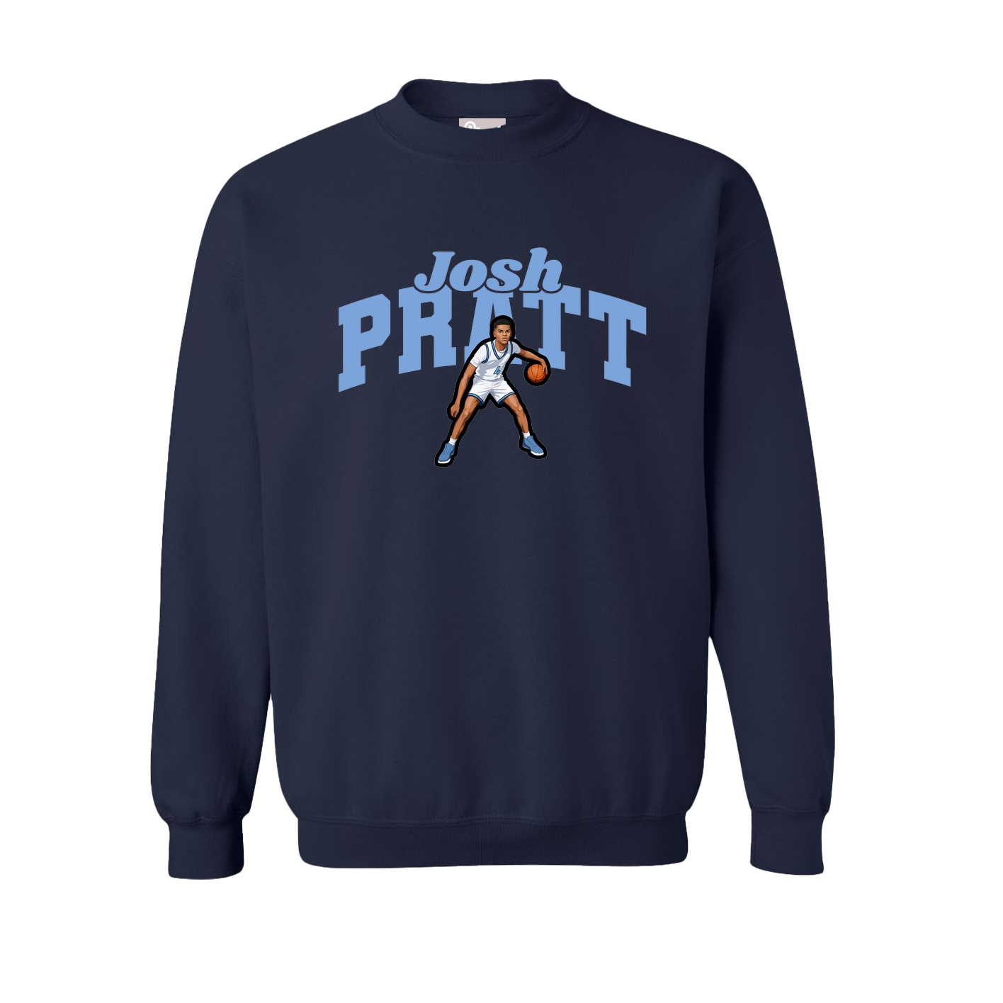 Fleece Crew — Signature Arch in Navy