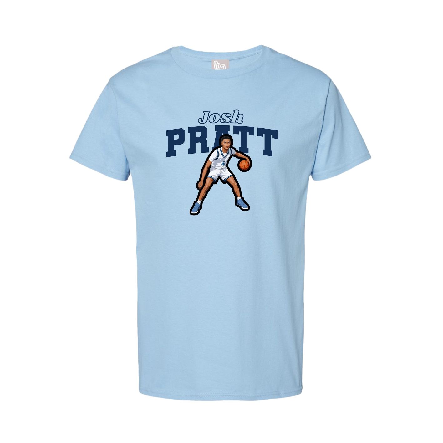 Youth Tee — Name Arch in Light Blue