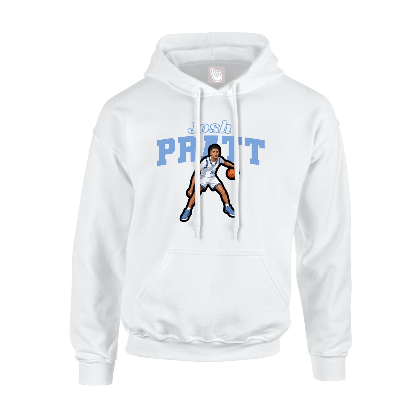 Hoodie — Name Arch in White