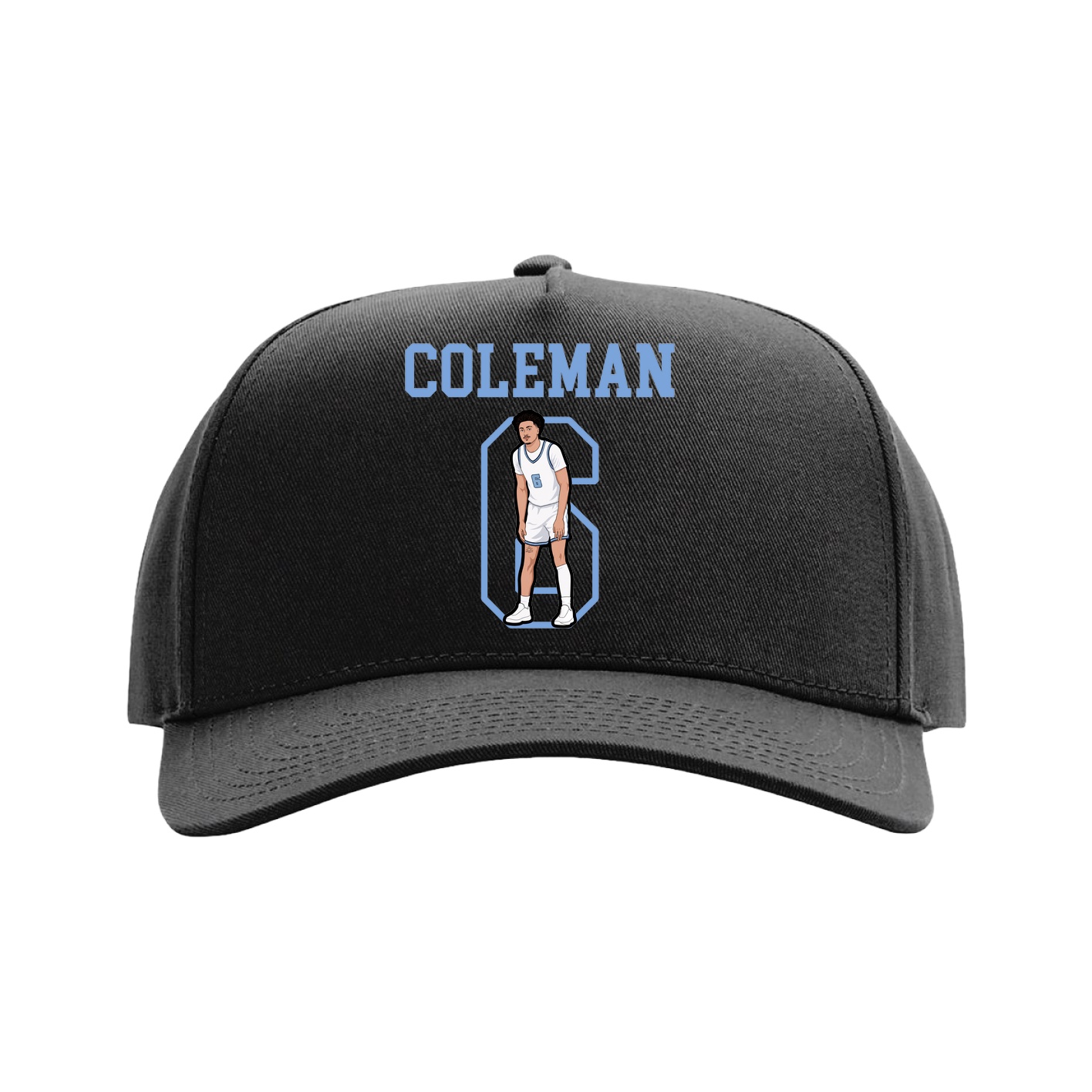 Full Fabric Five-Panel Champ Cap — Shirsey in Black