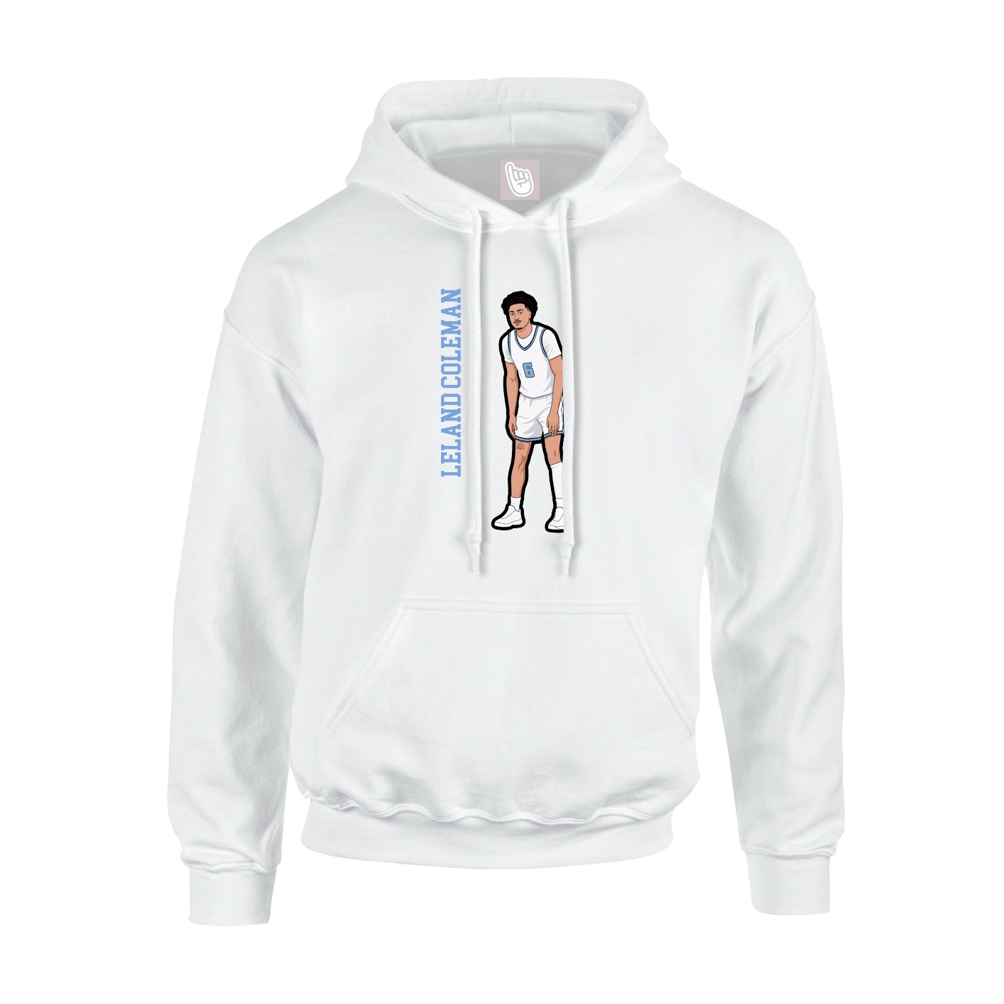 Youth Hoodie — Name Vertical in White
