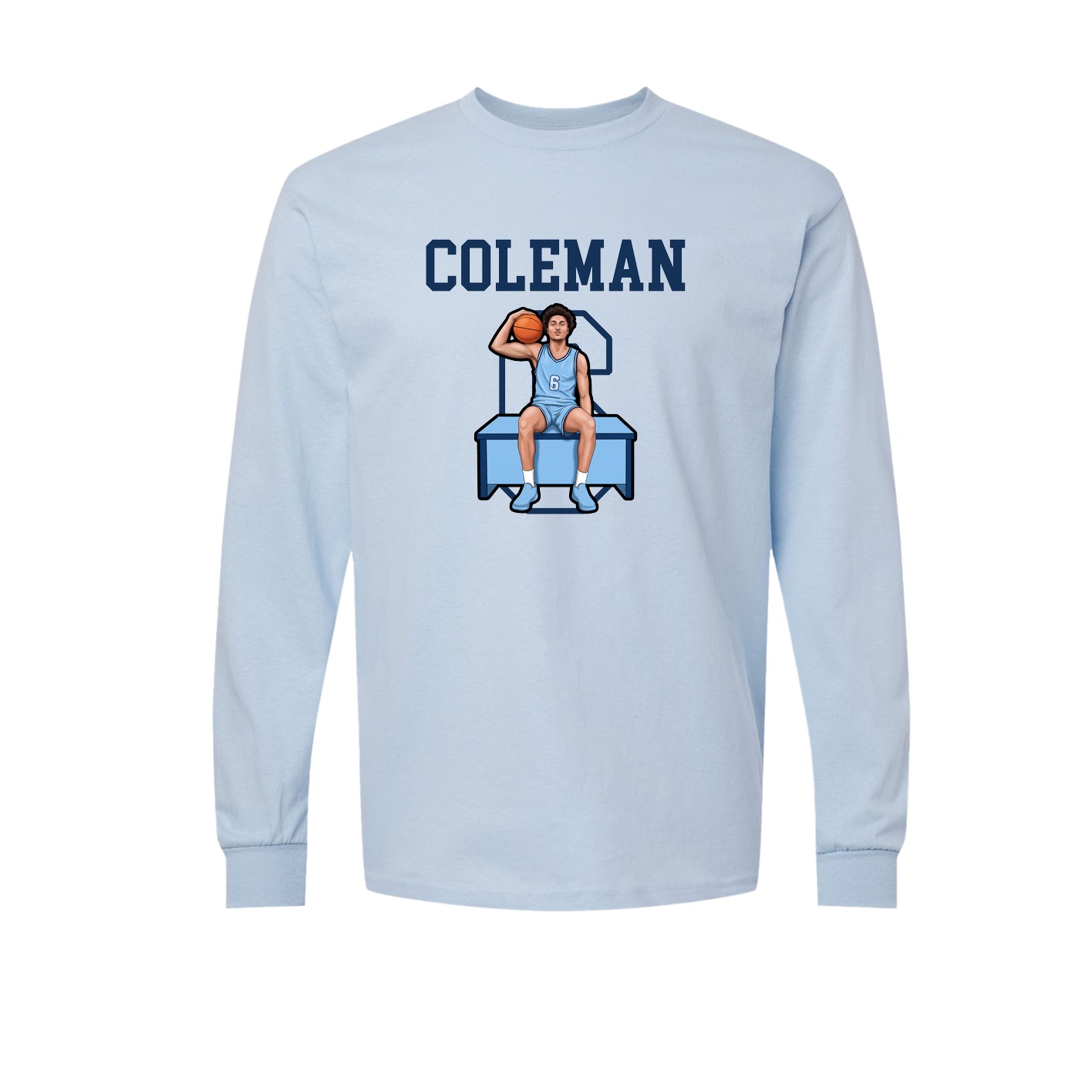 Long Sleeve Tee — Shirsey in Light Blue