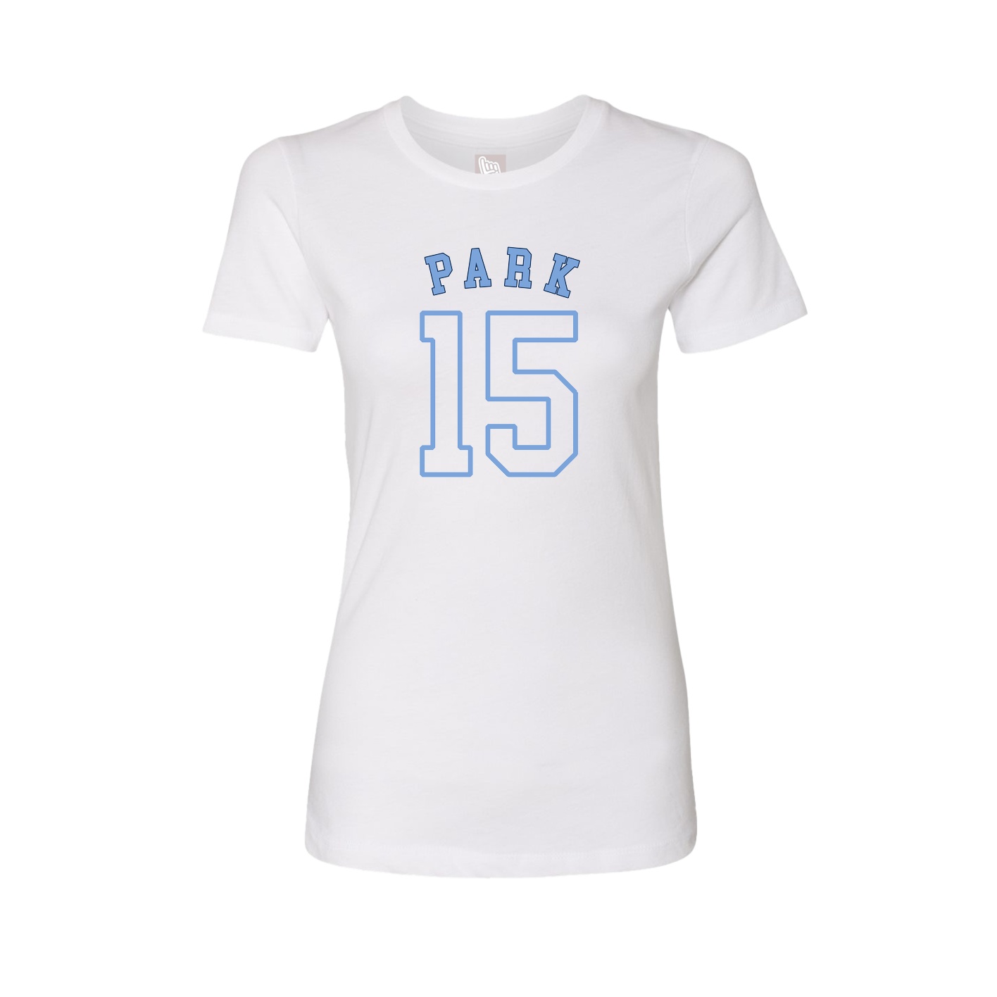 Fitted Women's Tee — Shirsey Arch in White