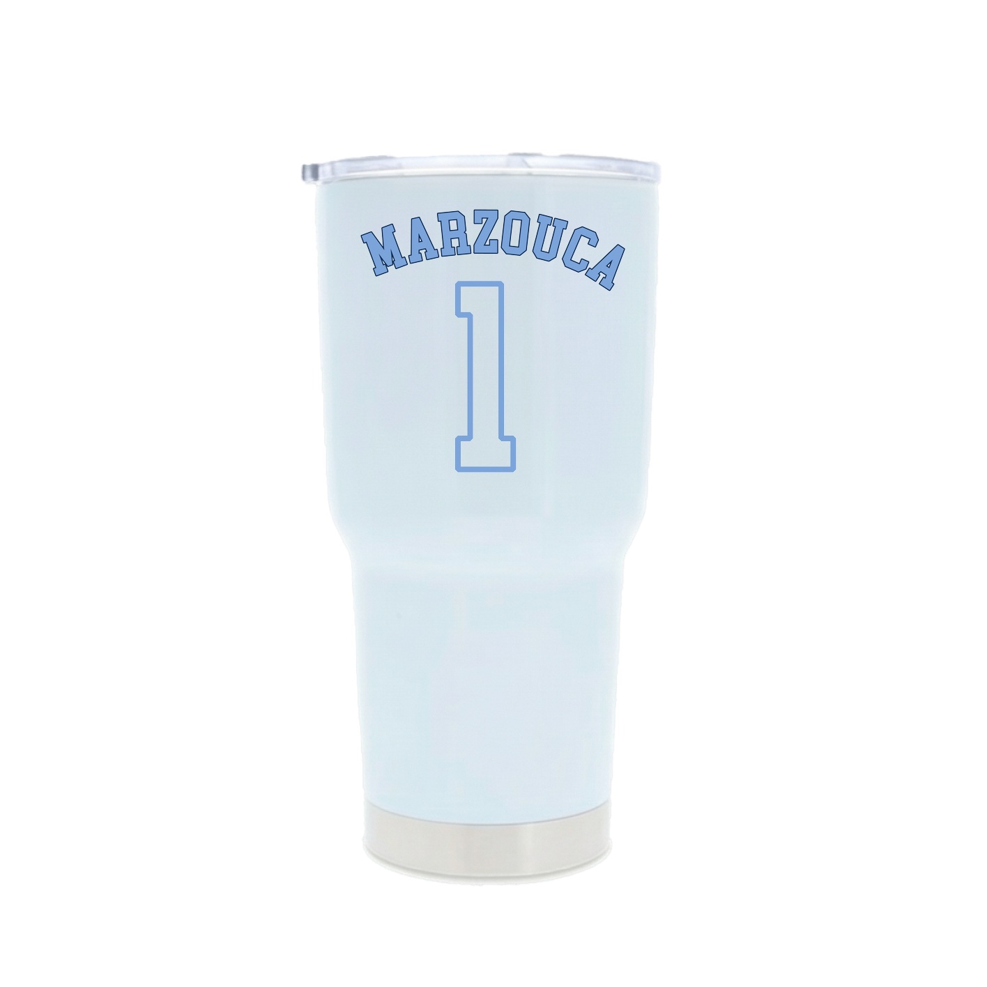 30oz Stainless Steel Tumbler — Shirsey Arch in White