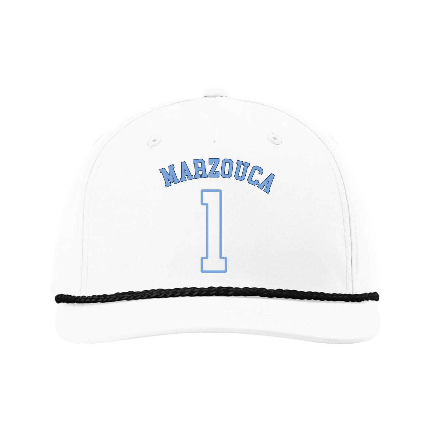 Five-Panel Classic Rope Cap — Shirsey Arch in White