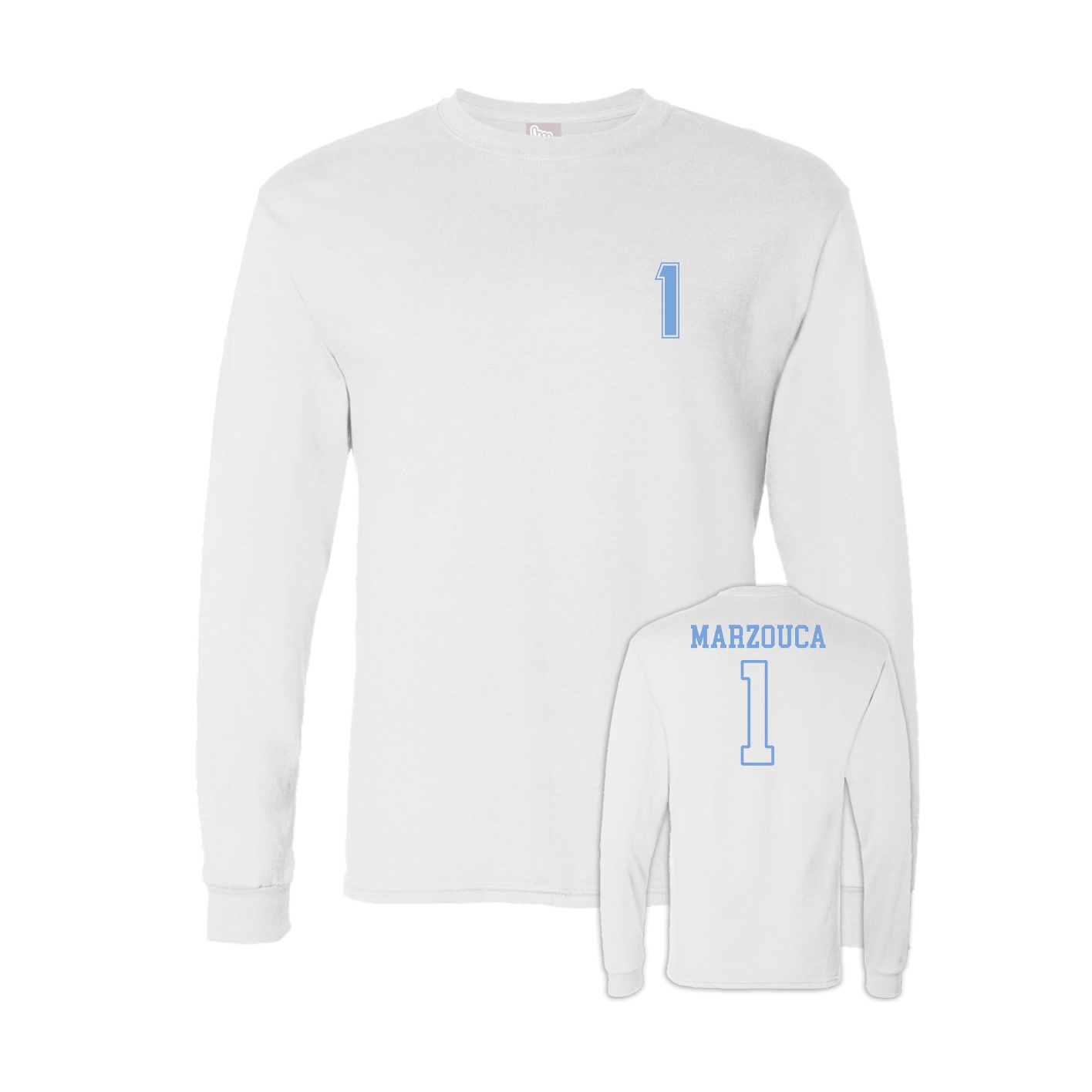 Long Sleeve Tee — Chest Back in White