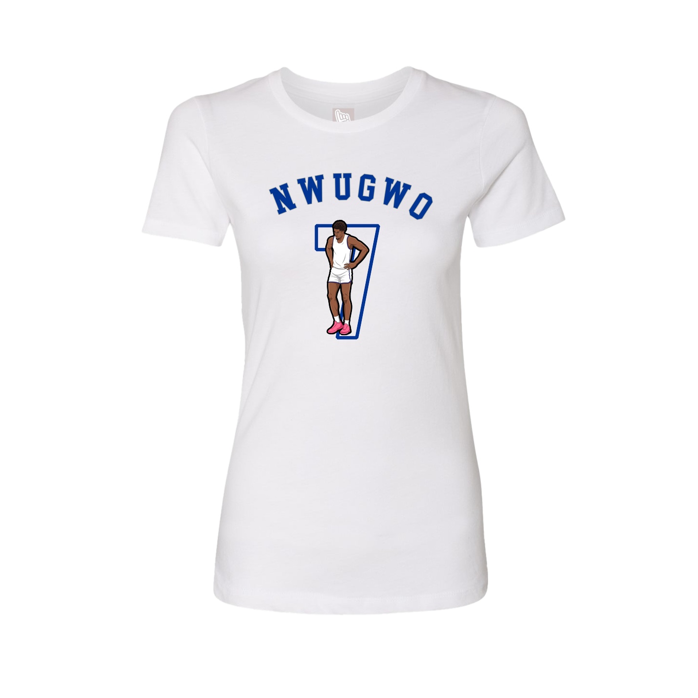 Fitted Women's Tee — Shirsey Arch in White