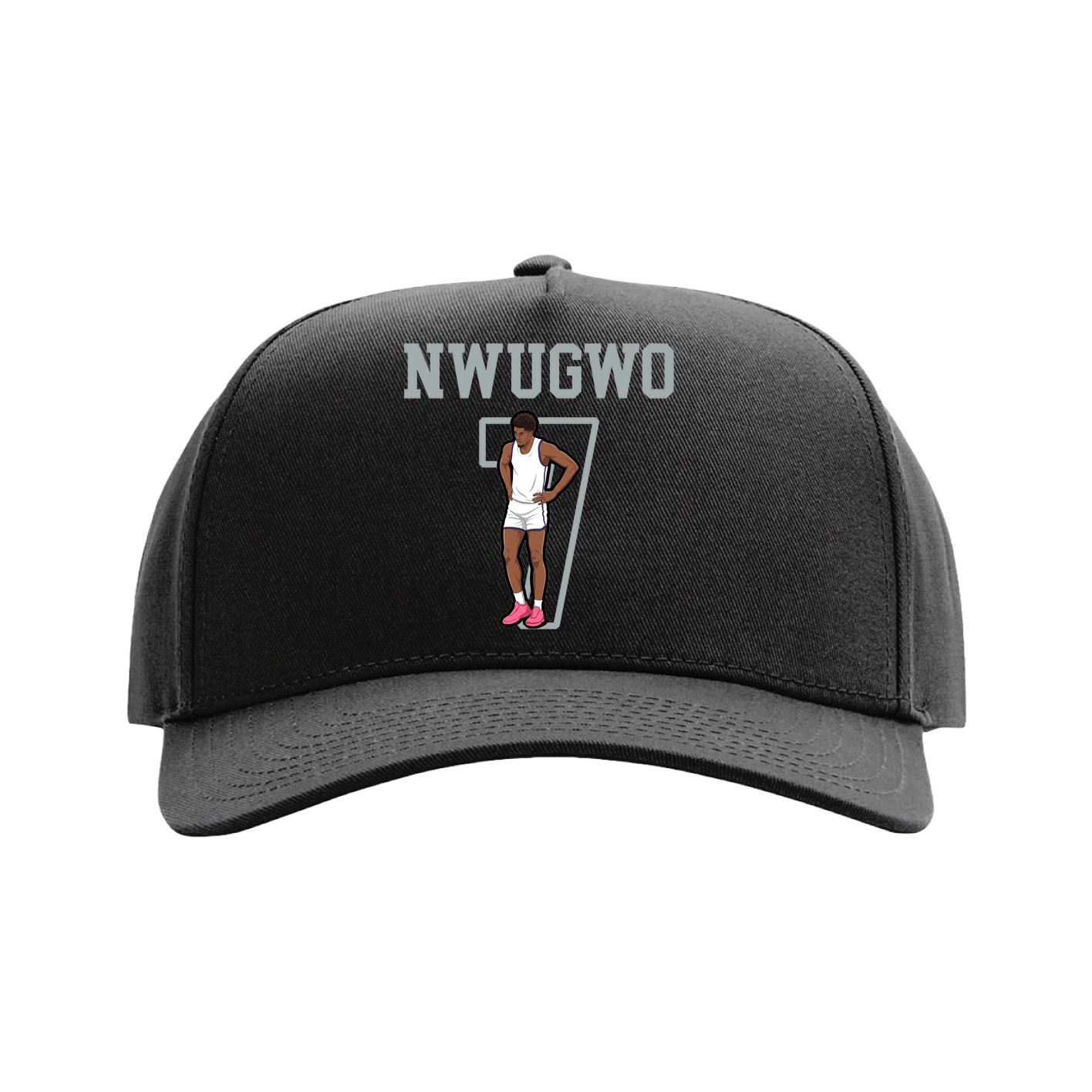 Full Fabric Five-Panel Champ Cap — Shirsey in Black