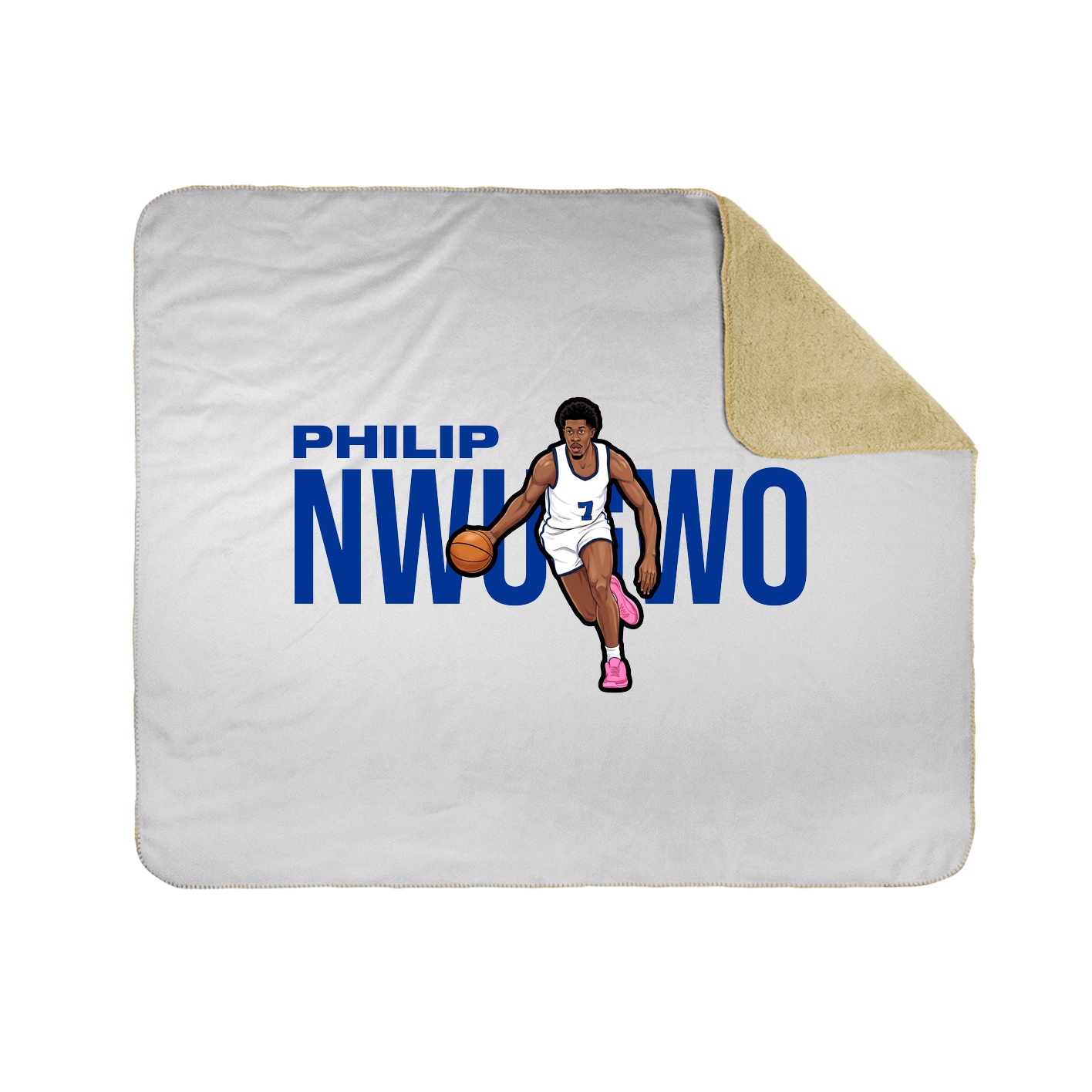 Throw Blanket — Player Name in White