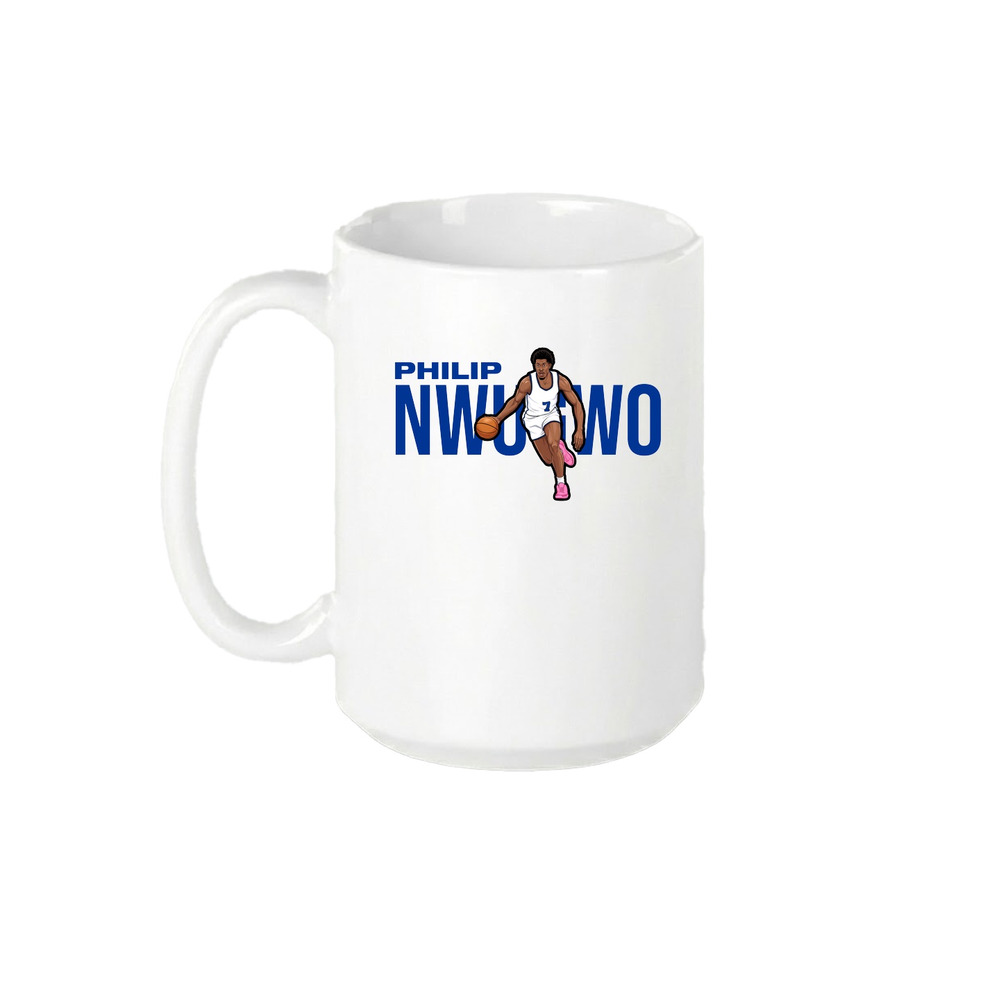 15oz Coffee Mug — Player Name in White