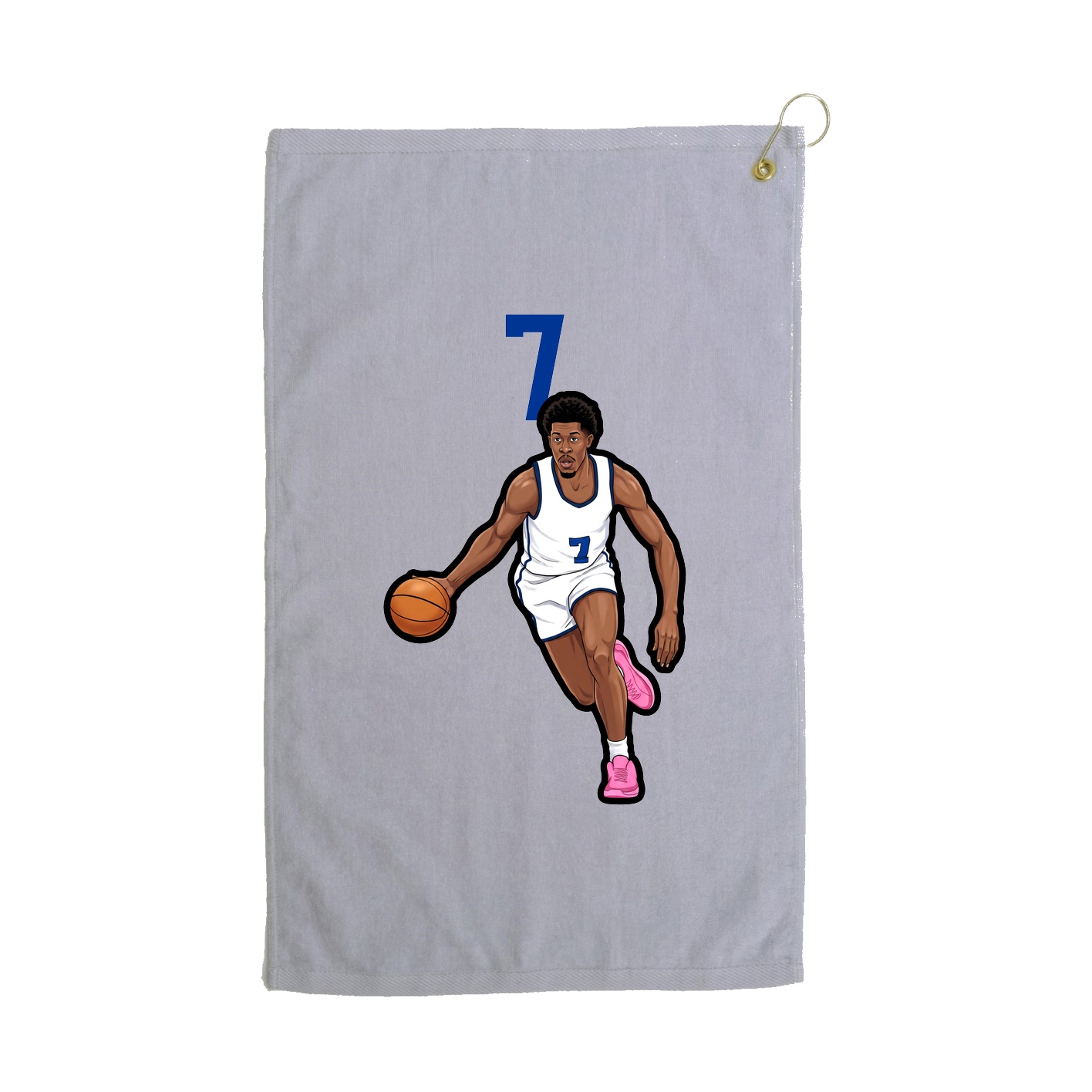 Golf Towel — Number Top in Grey