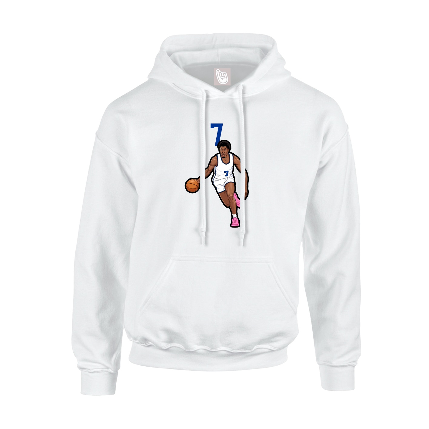 Hoodie — Number Top in White