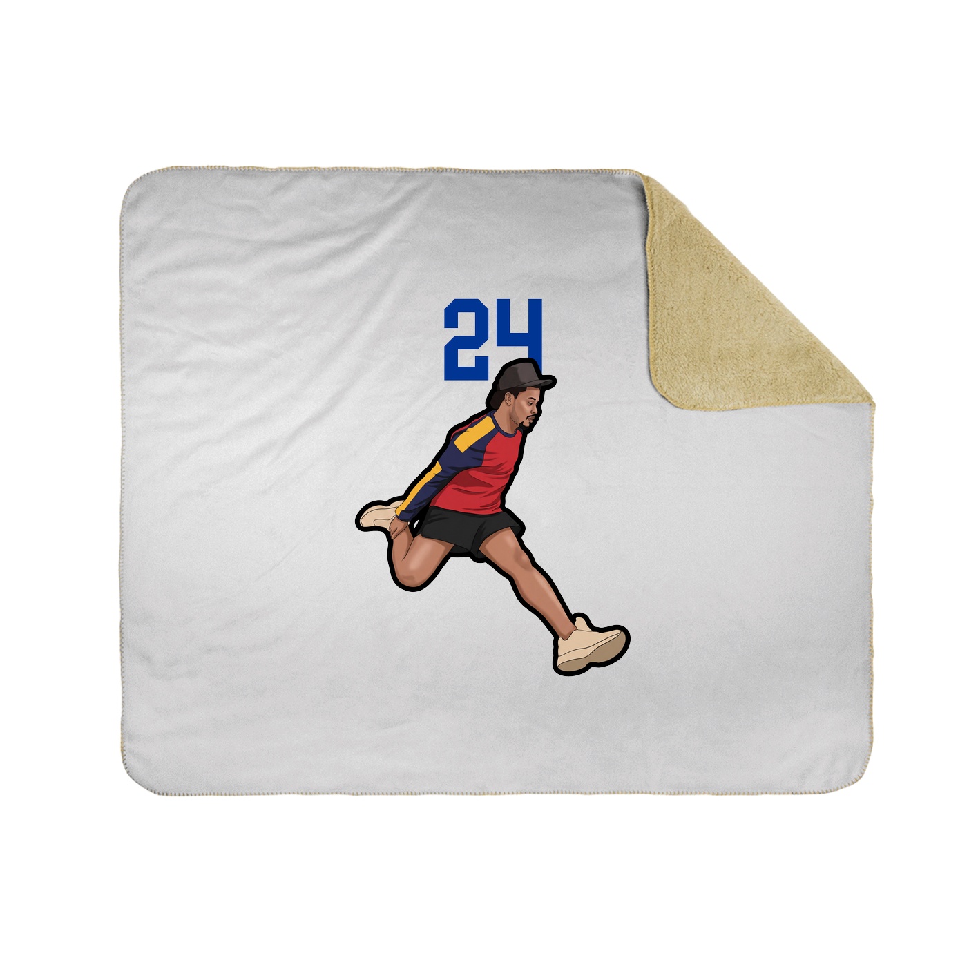 Throw Blanket — Number Top in White