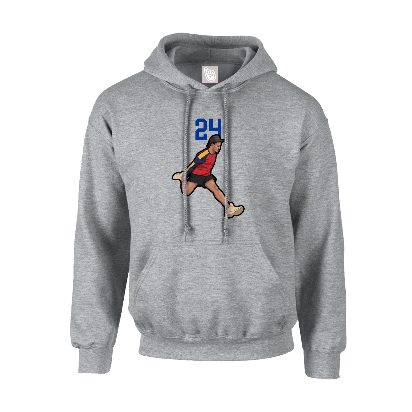 Youth Hoodie — Number Top in Grey