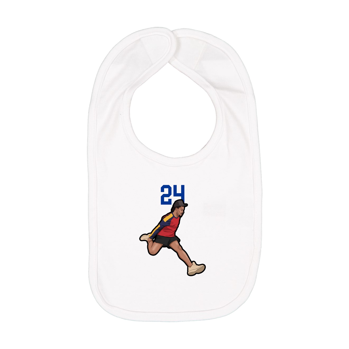 Infant Bib — Number Top in White
