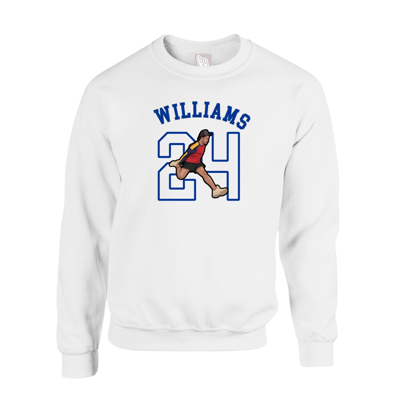 Fleece Crew — Shirsey Arch in White